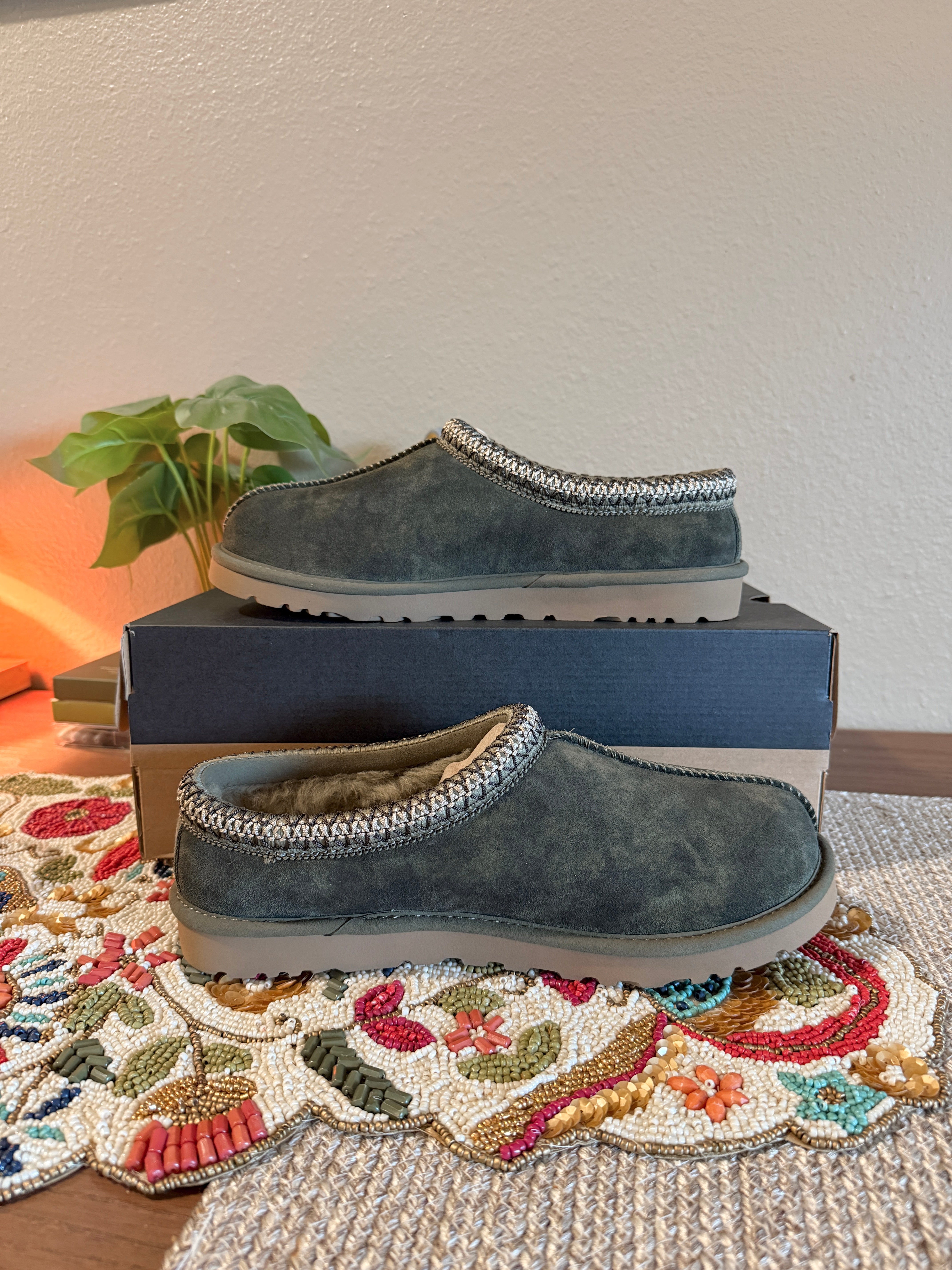 UGG Tasman Baxter Slipper Clog Burnt Olive Size 8