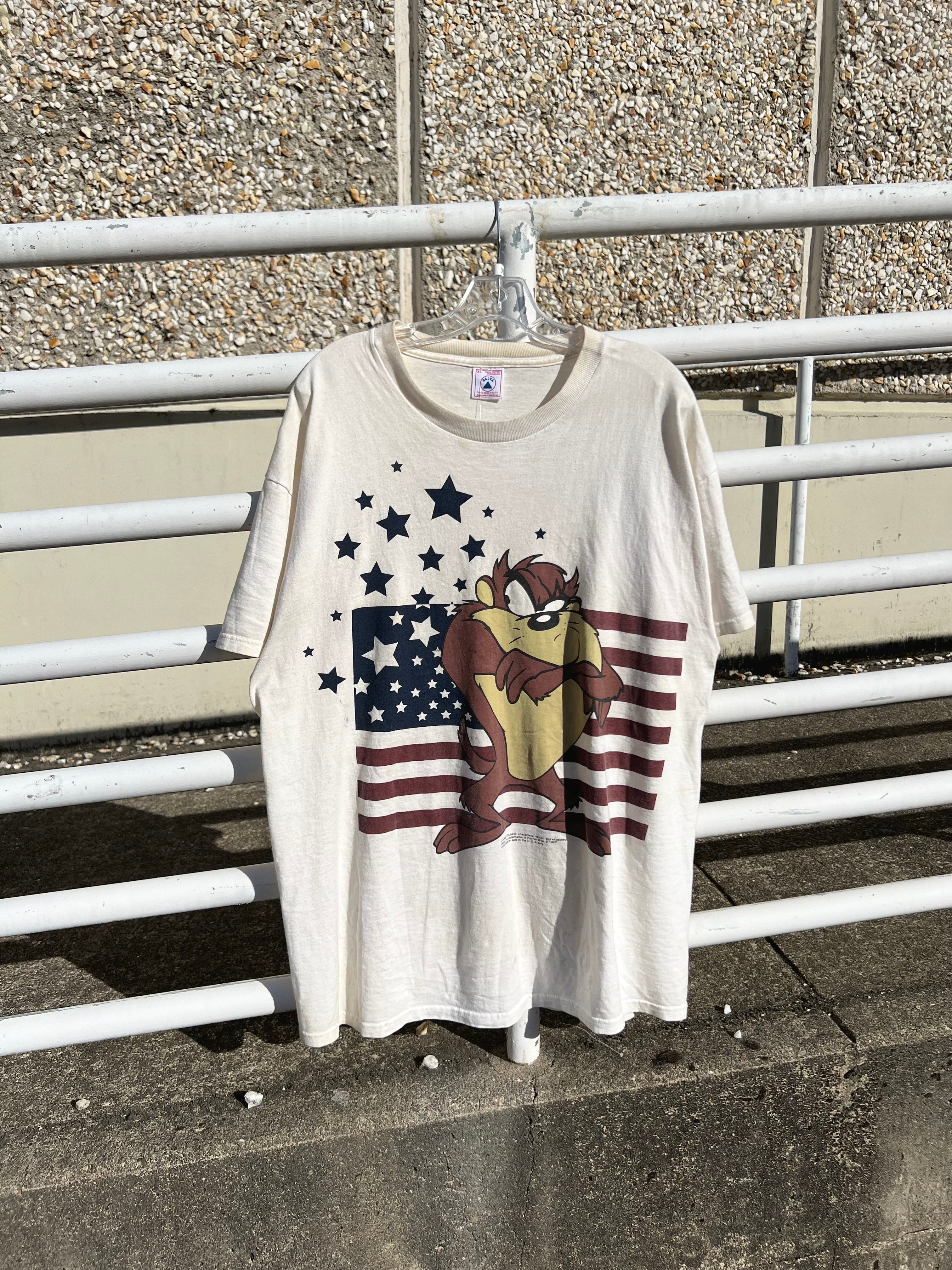 1997 Taz American Flag Tee XL