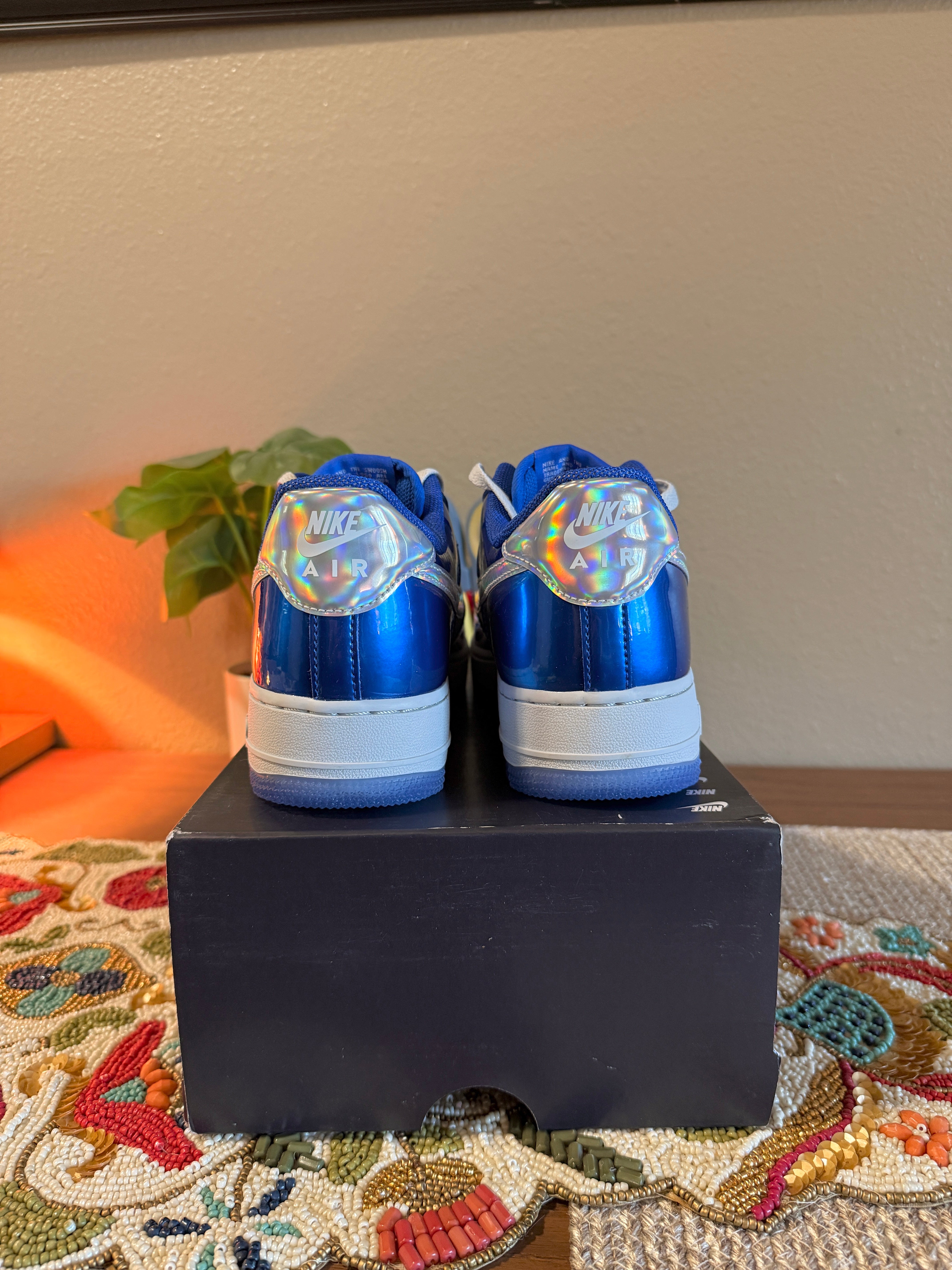 Nike Air Force 1 '07 LV8 Light Photo Blue Photon Dust Size 8 MISSING LID