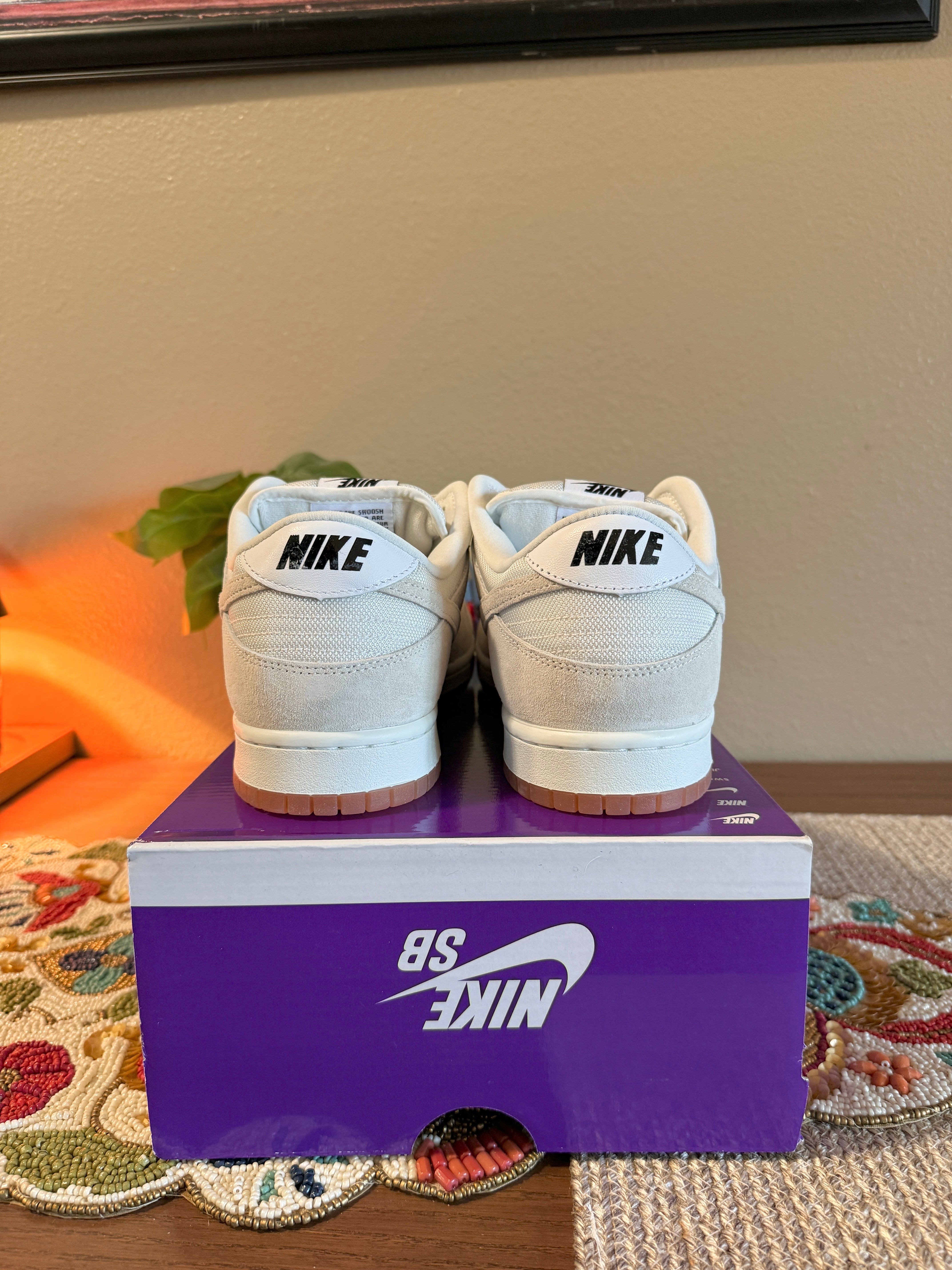 Nike SB Dunk Low Pro B Pale Ivory Size 11 MISSING LID