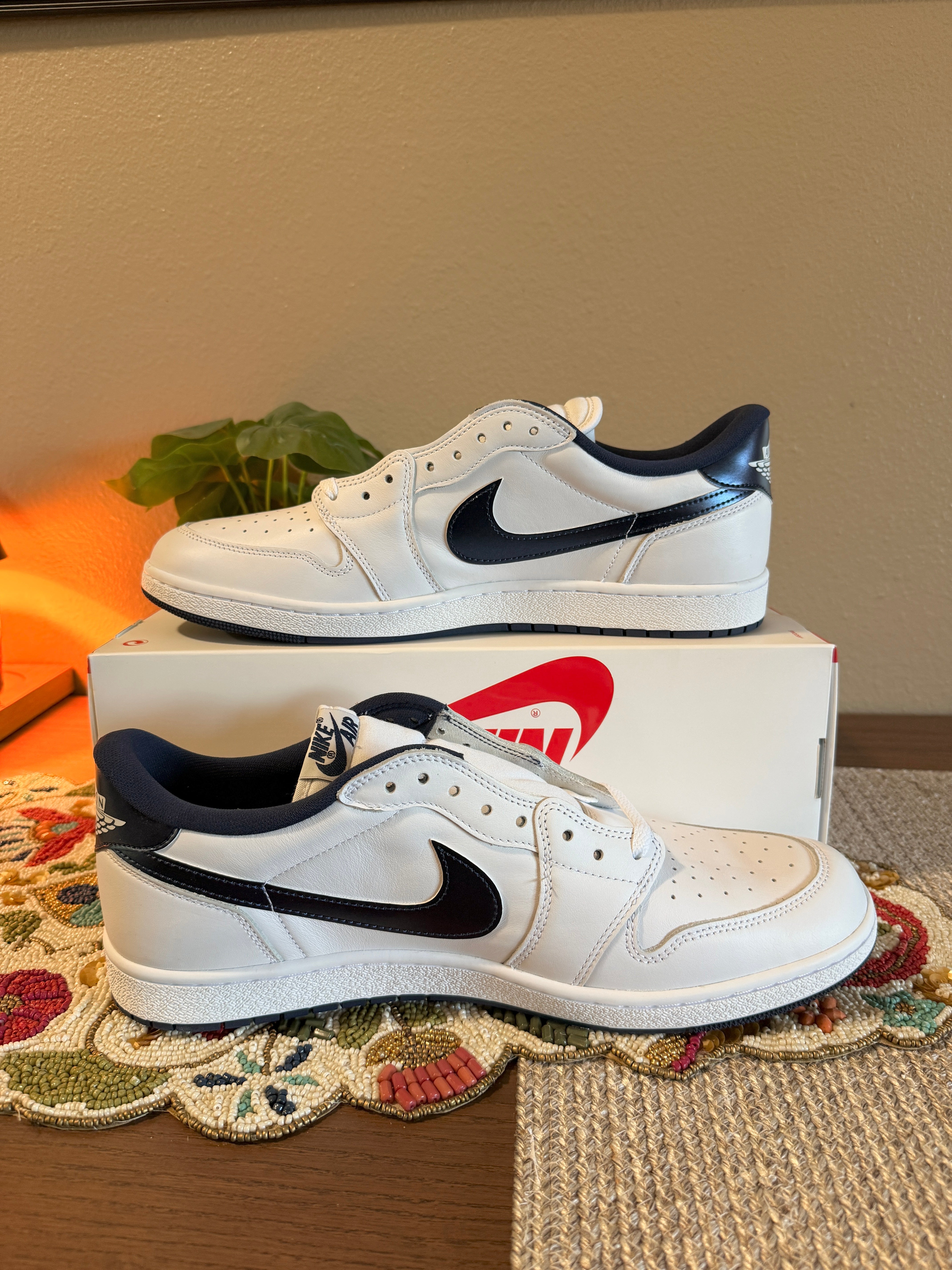 Jordan 1 Retro Low '85 Metallic Blue Size 16 MISSING LID