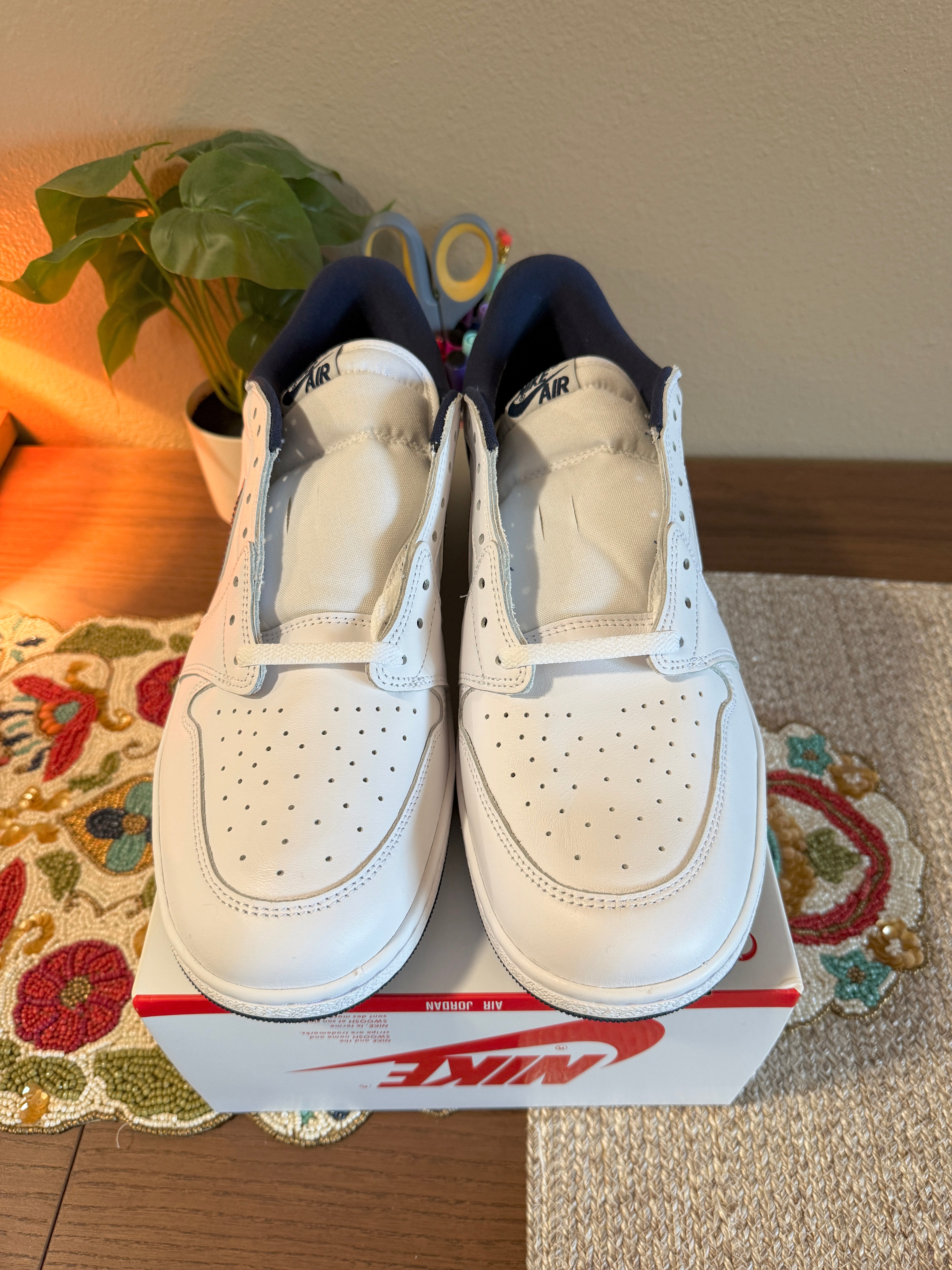 Jordan 1 Retro Low '85 Metallic Blue Size 16 MISSING LID