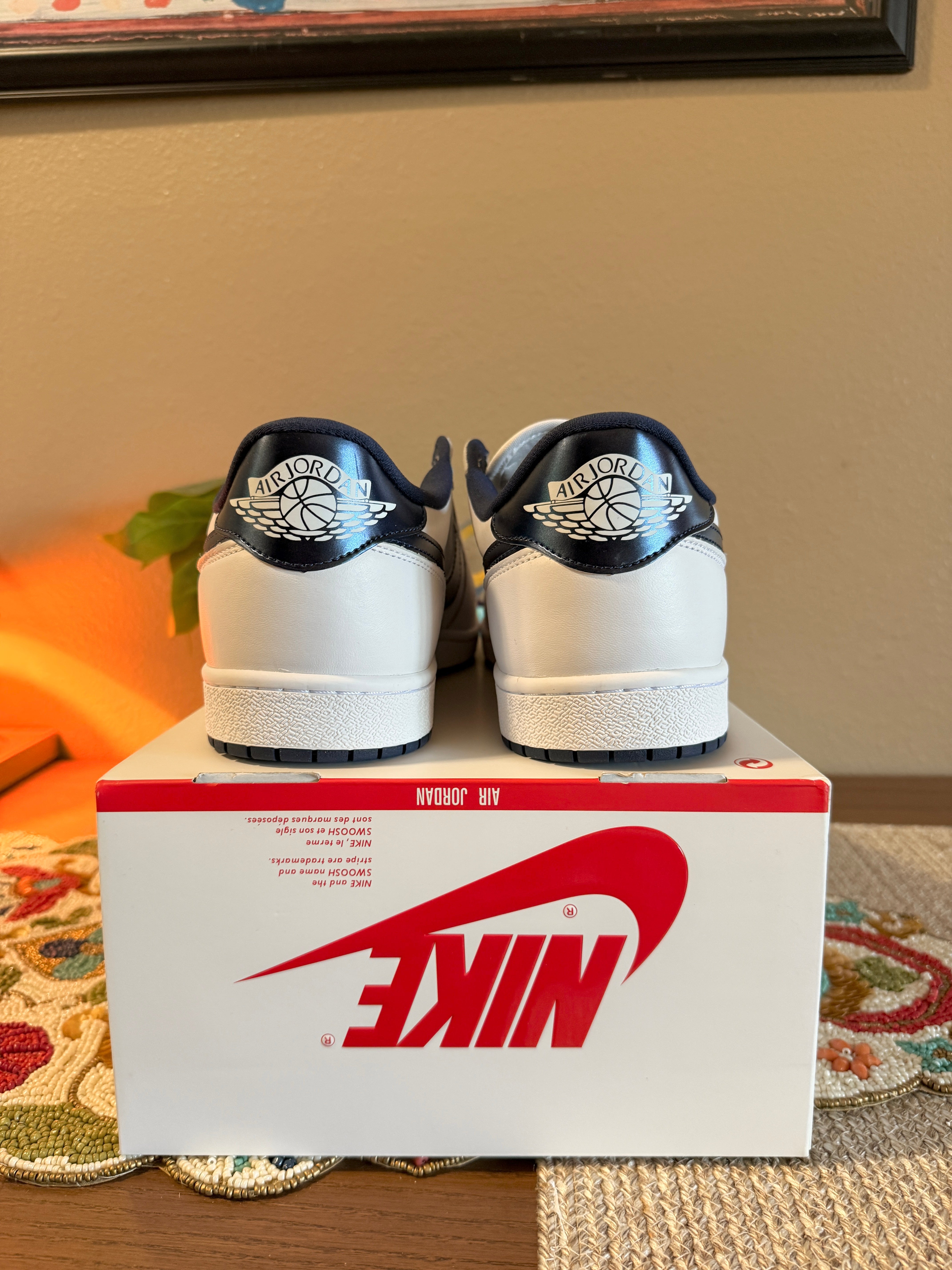 Jordan 1 Retro Low '85 Metallic Blue Size 16 MISSING LID