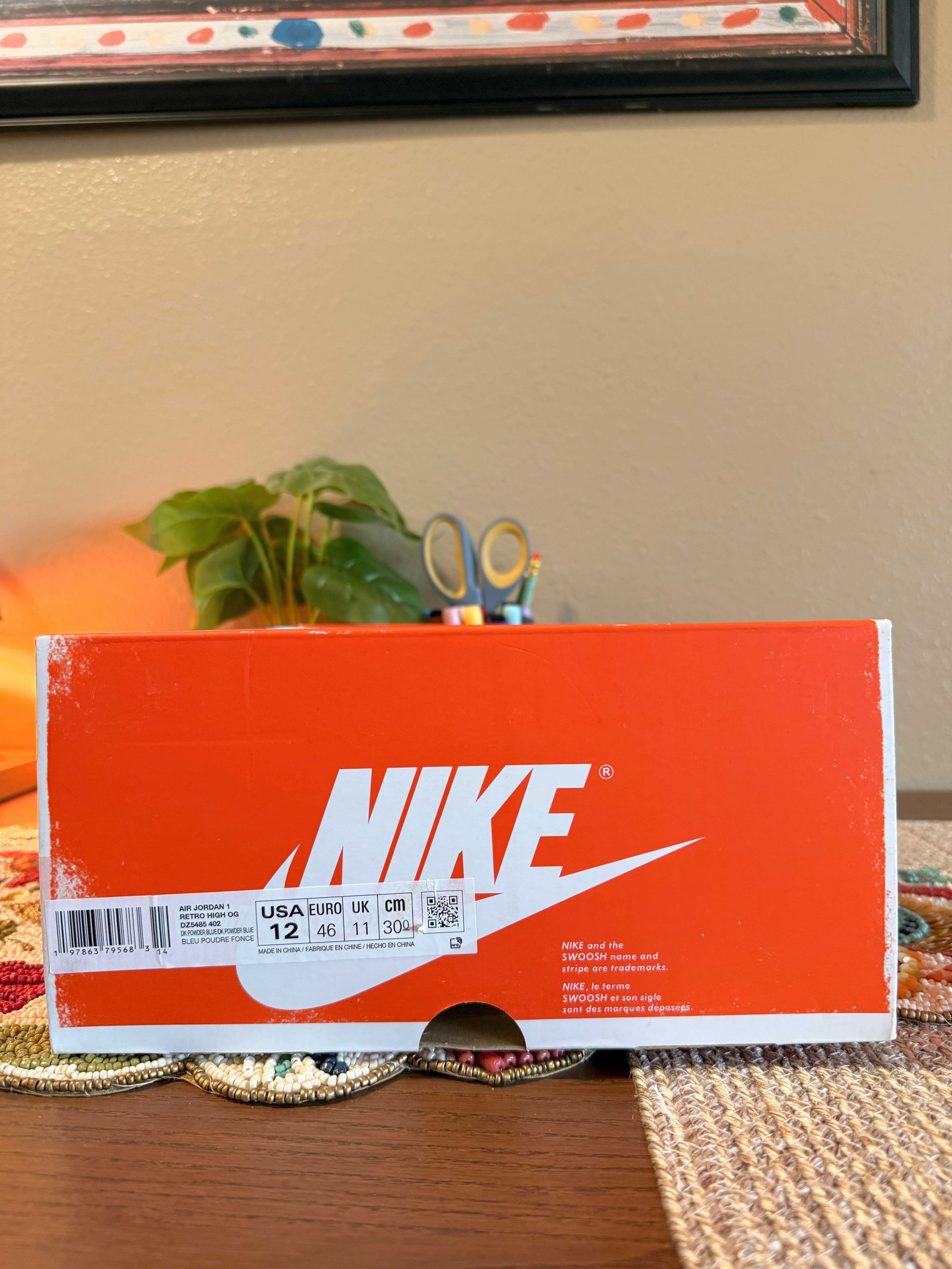 Jordan 1 Retro High OG UNC Reimagined Size 12 MISSING LID