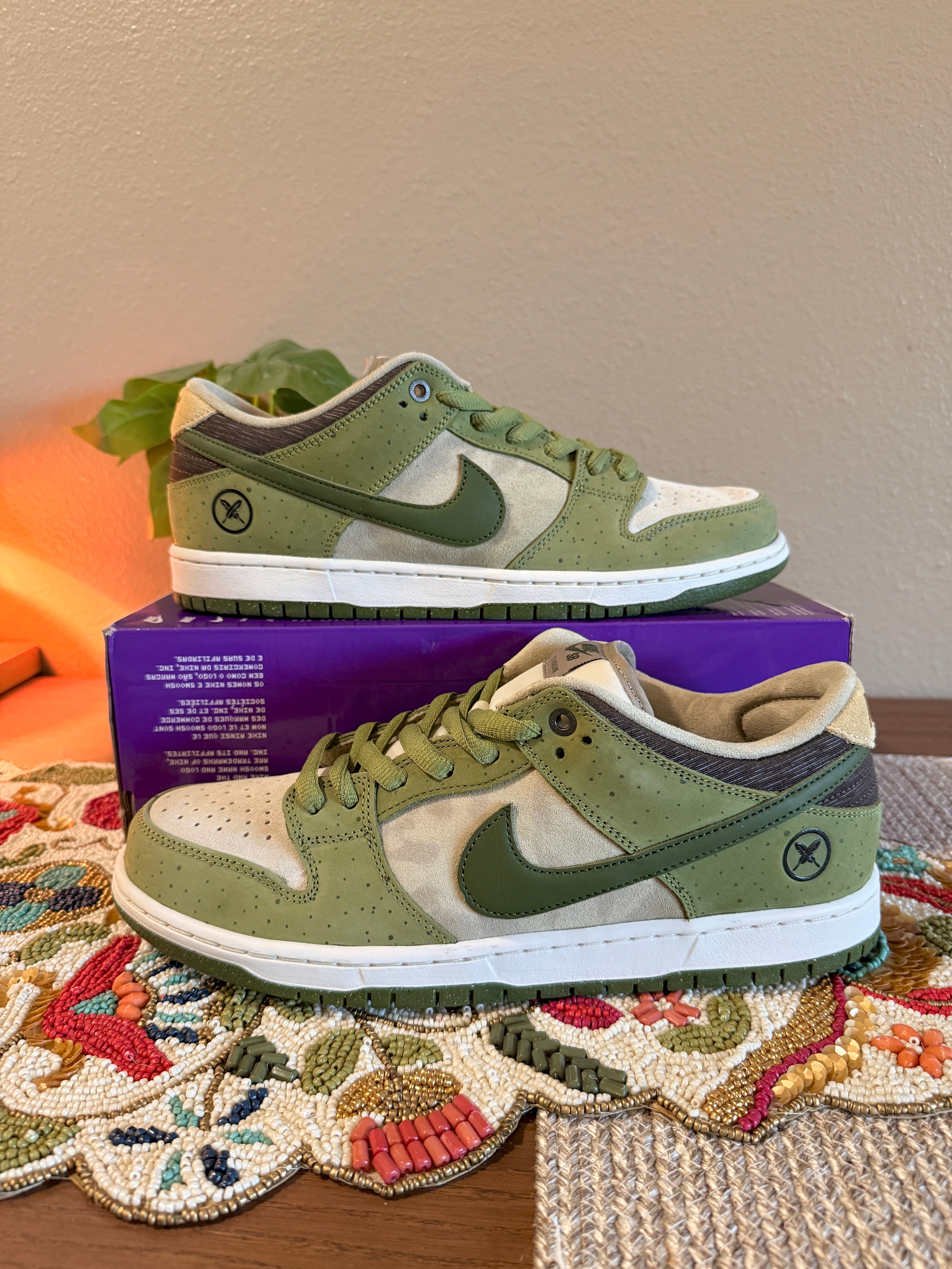 Nike SB Dunk Low Yuto Horigome Matcha Size 12 MISSING LID