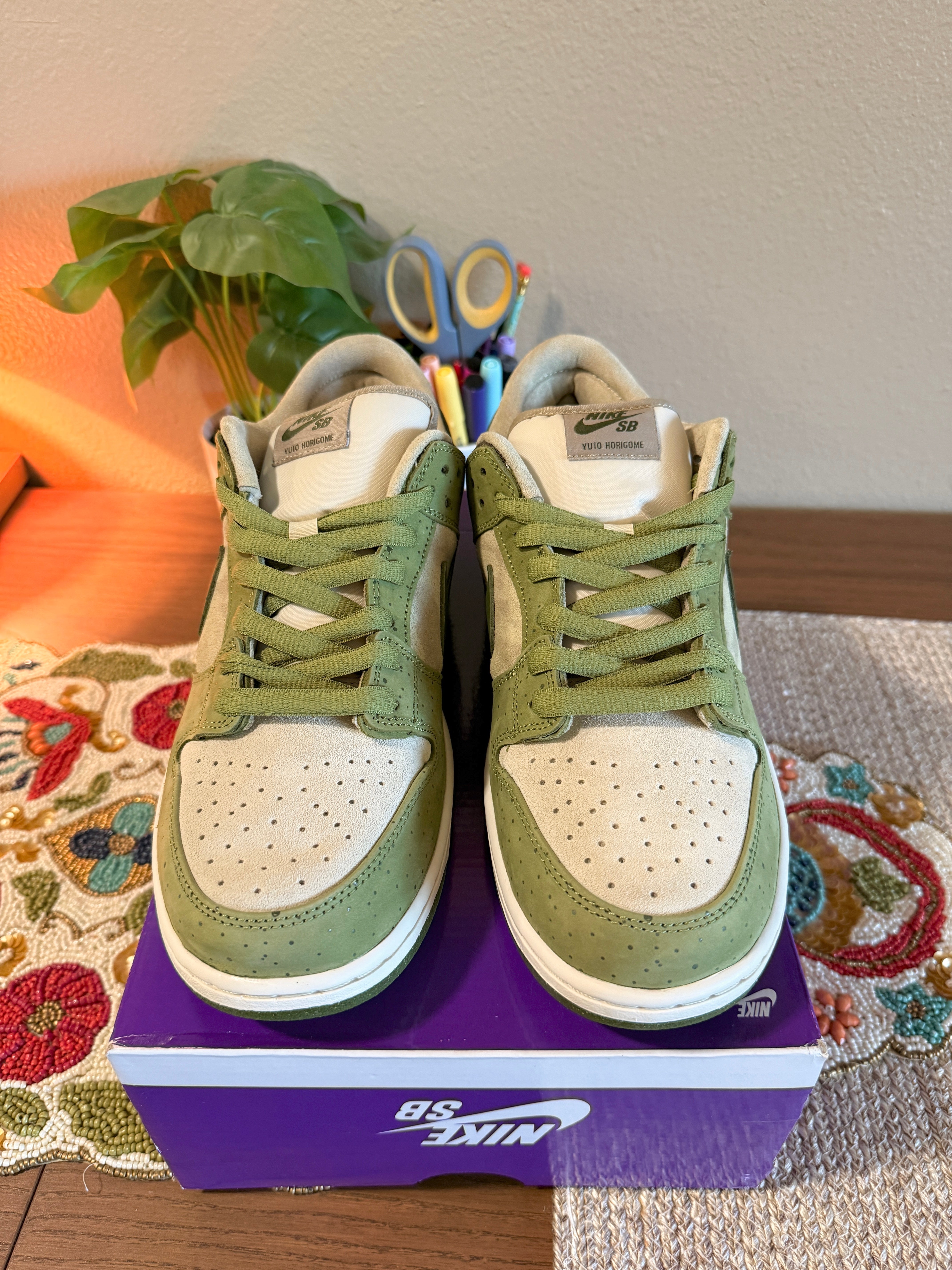 Nike SB Dunk Low Yuto Horigome Matcha Size 11.5 MISSING LID