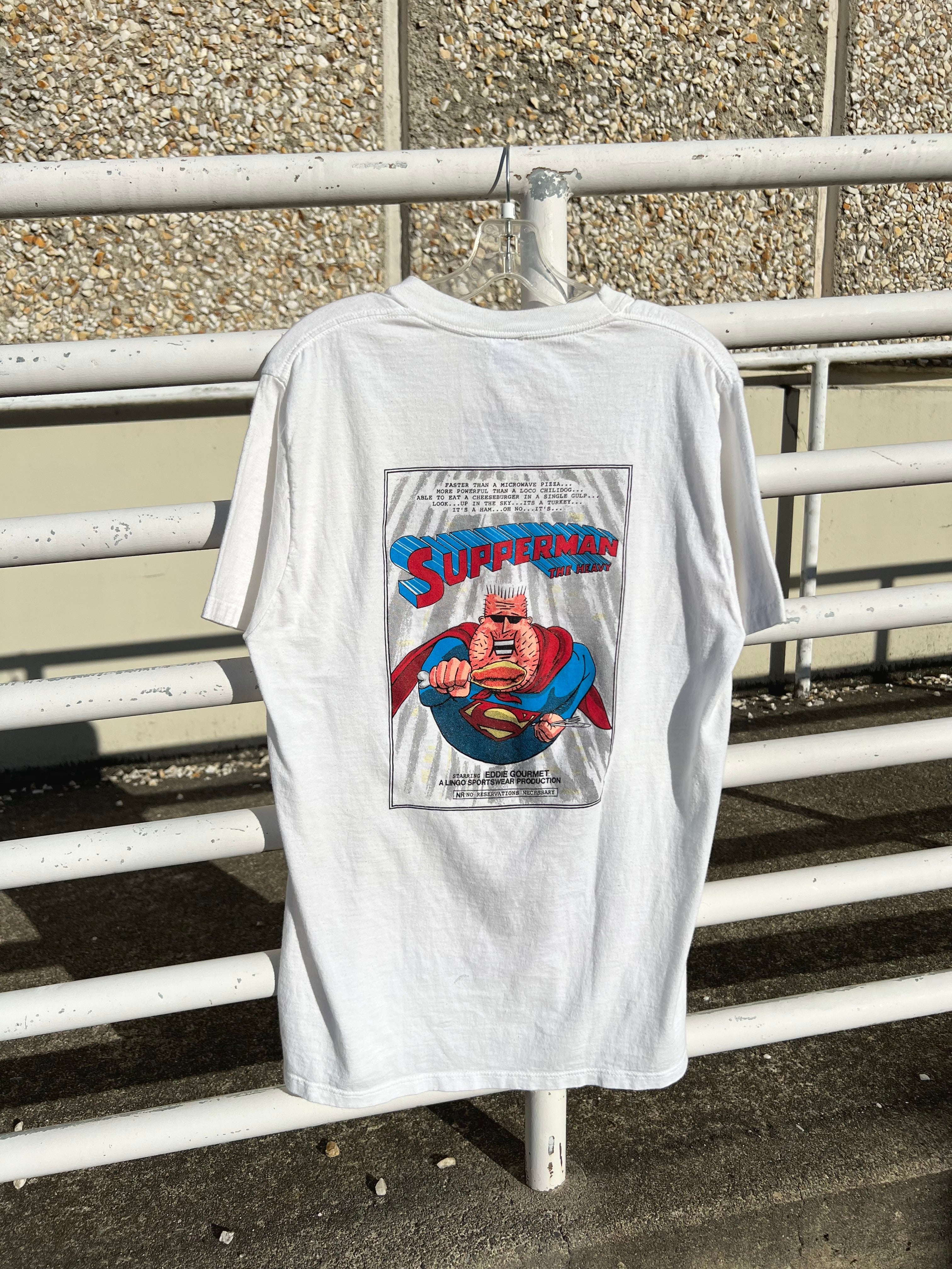 90s Eddie Gourmet Supperman Tee L