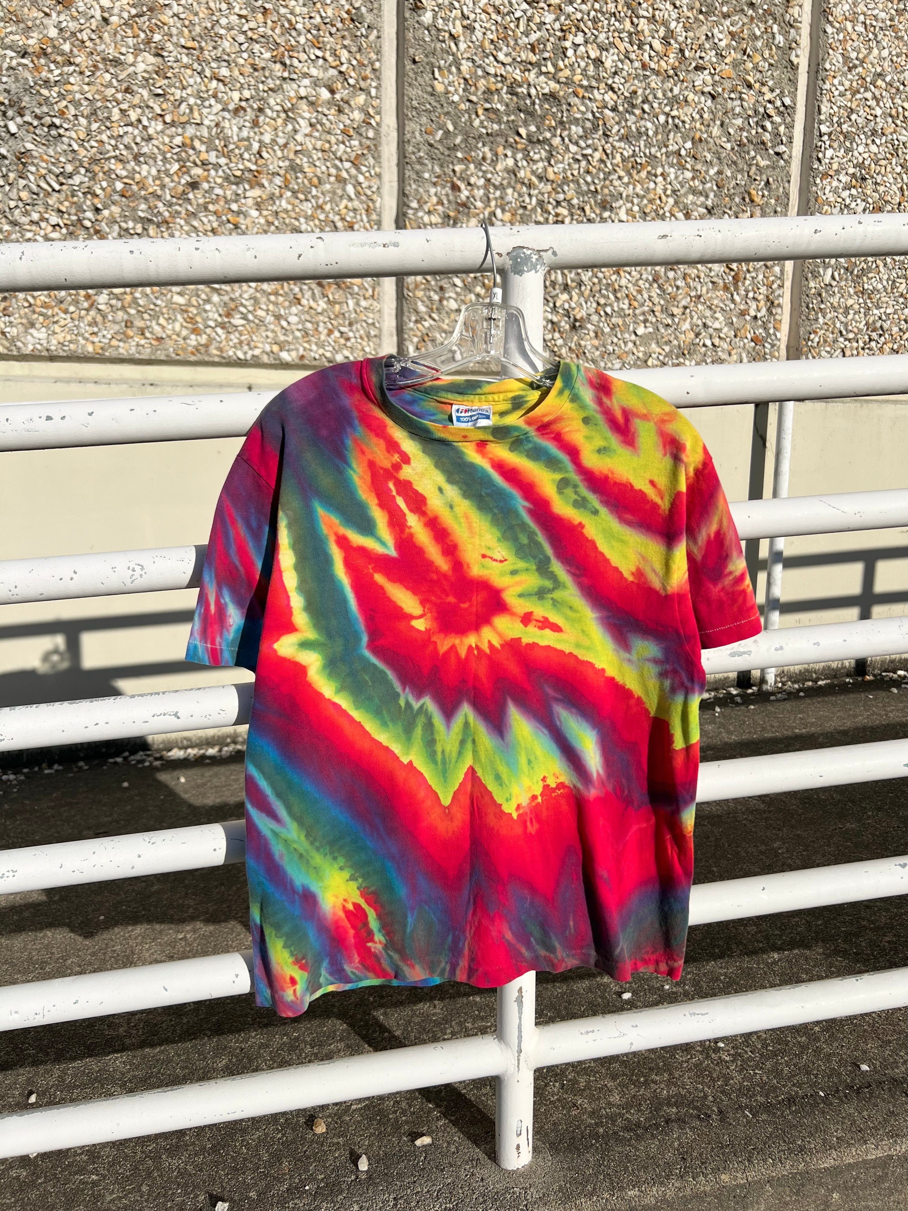 80s Single Stitch Tie Dye Tee XL