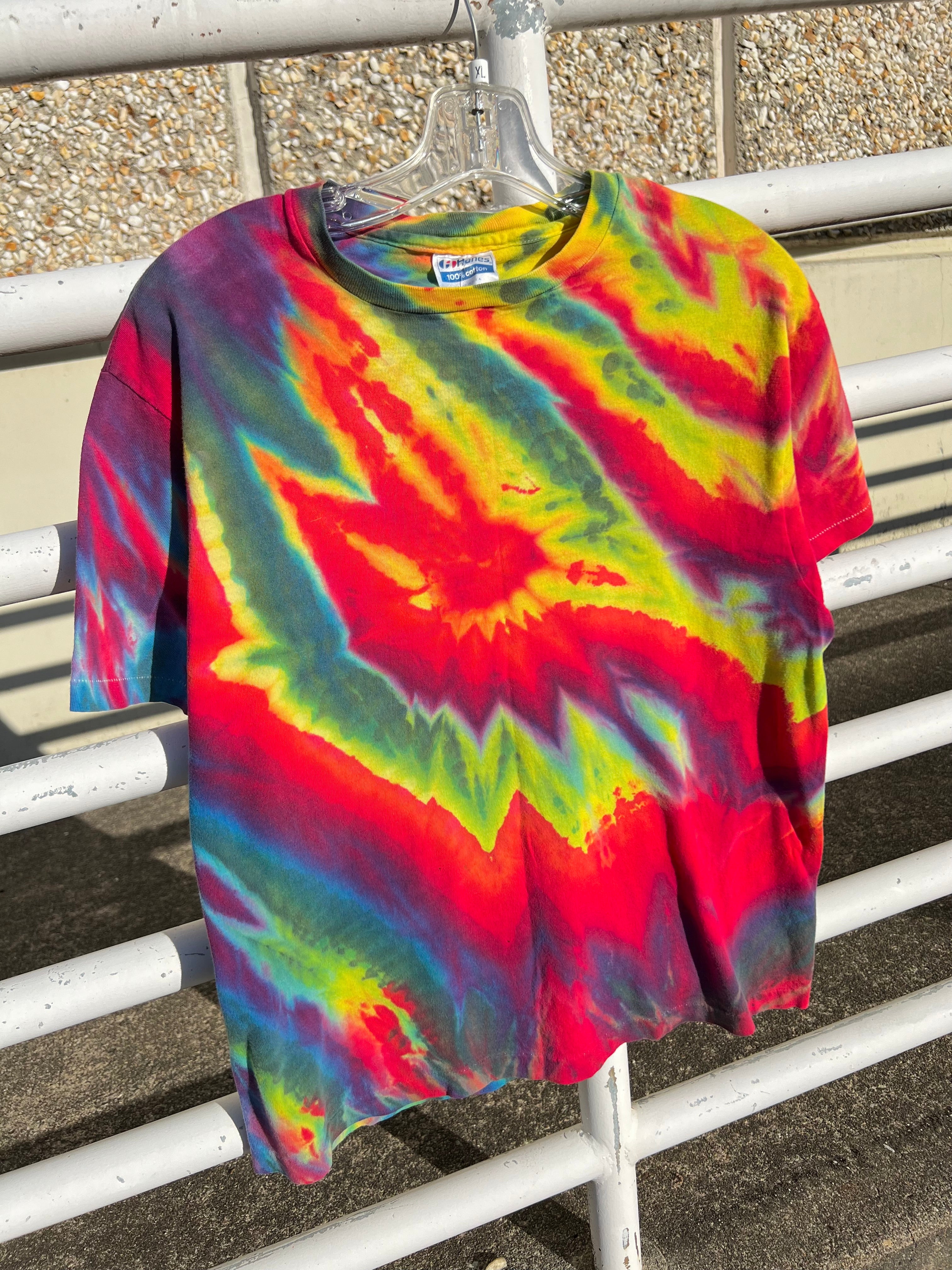 80s Single Stitch Tie Dye Tee XL