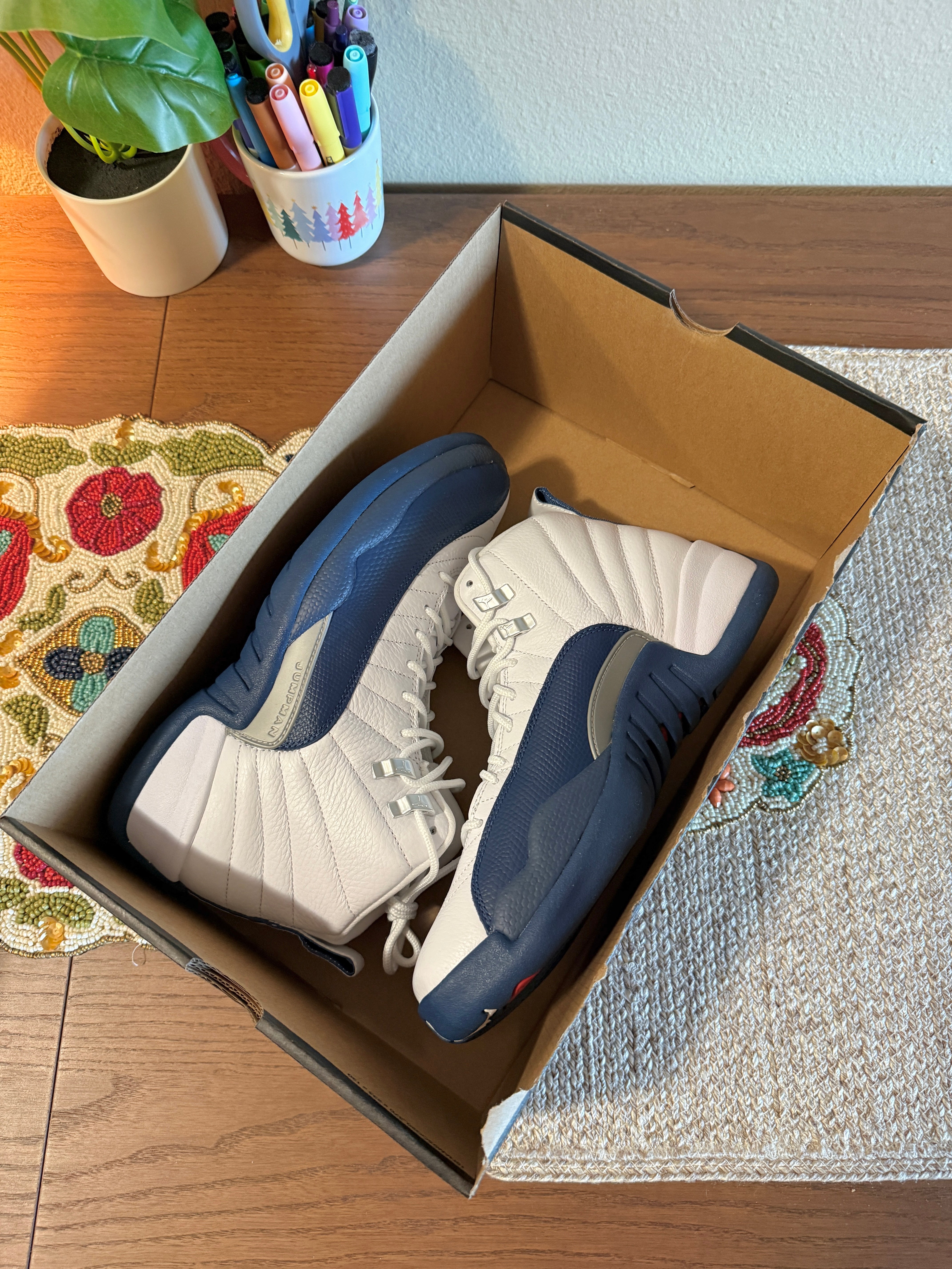Jordan 12 Retro French Blue (2025) Size 8 MISSING LID