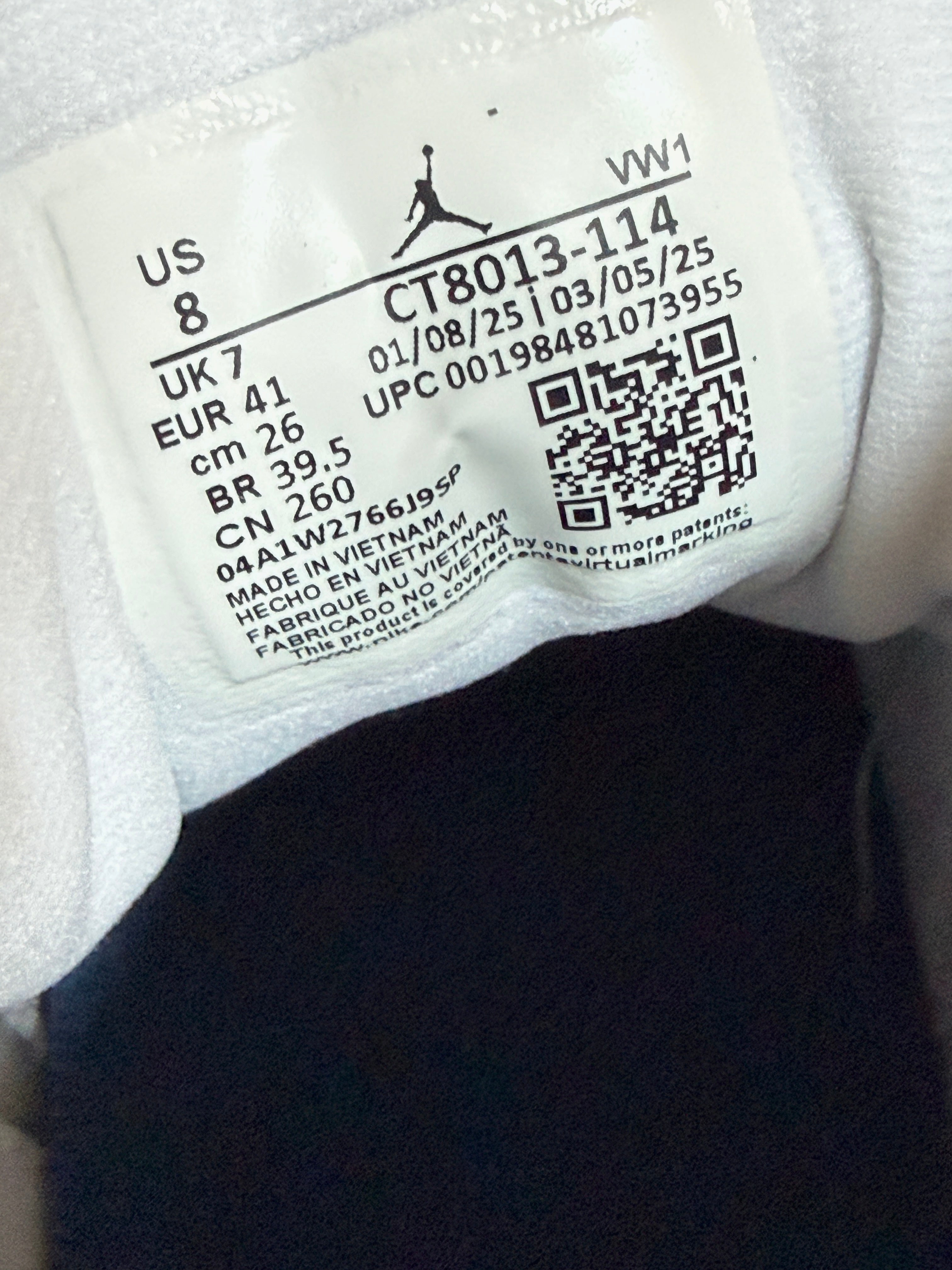 Jordan 12 Retro French Blue (2025) Size 8 MISSING LID