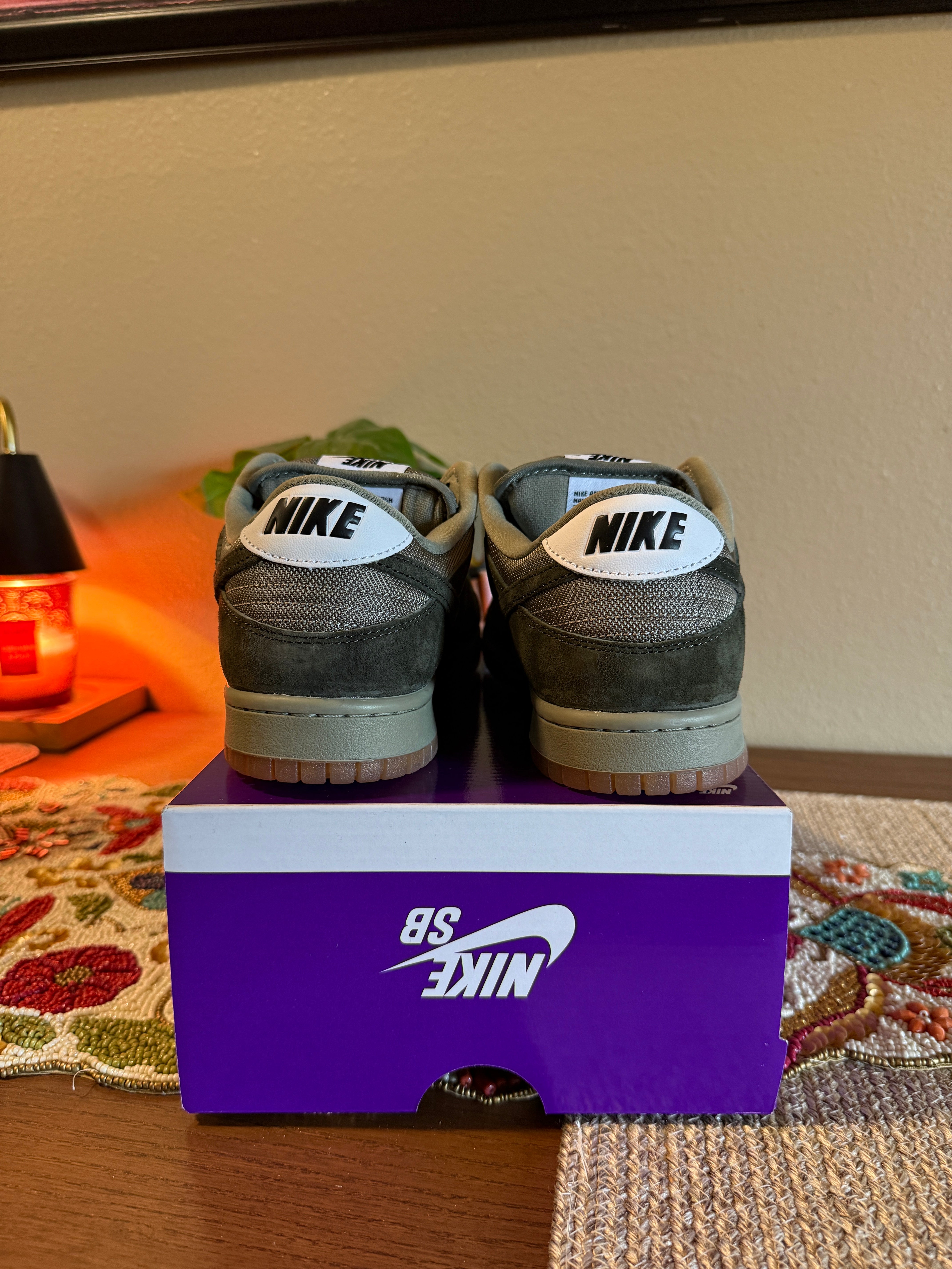 Nike SB Dunk Low Pro B Sequoia Size 11.5 MISSING LID