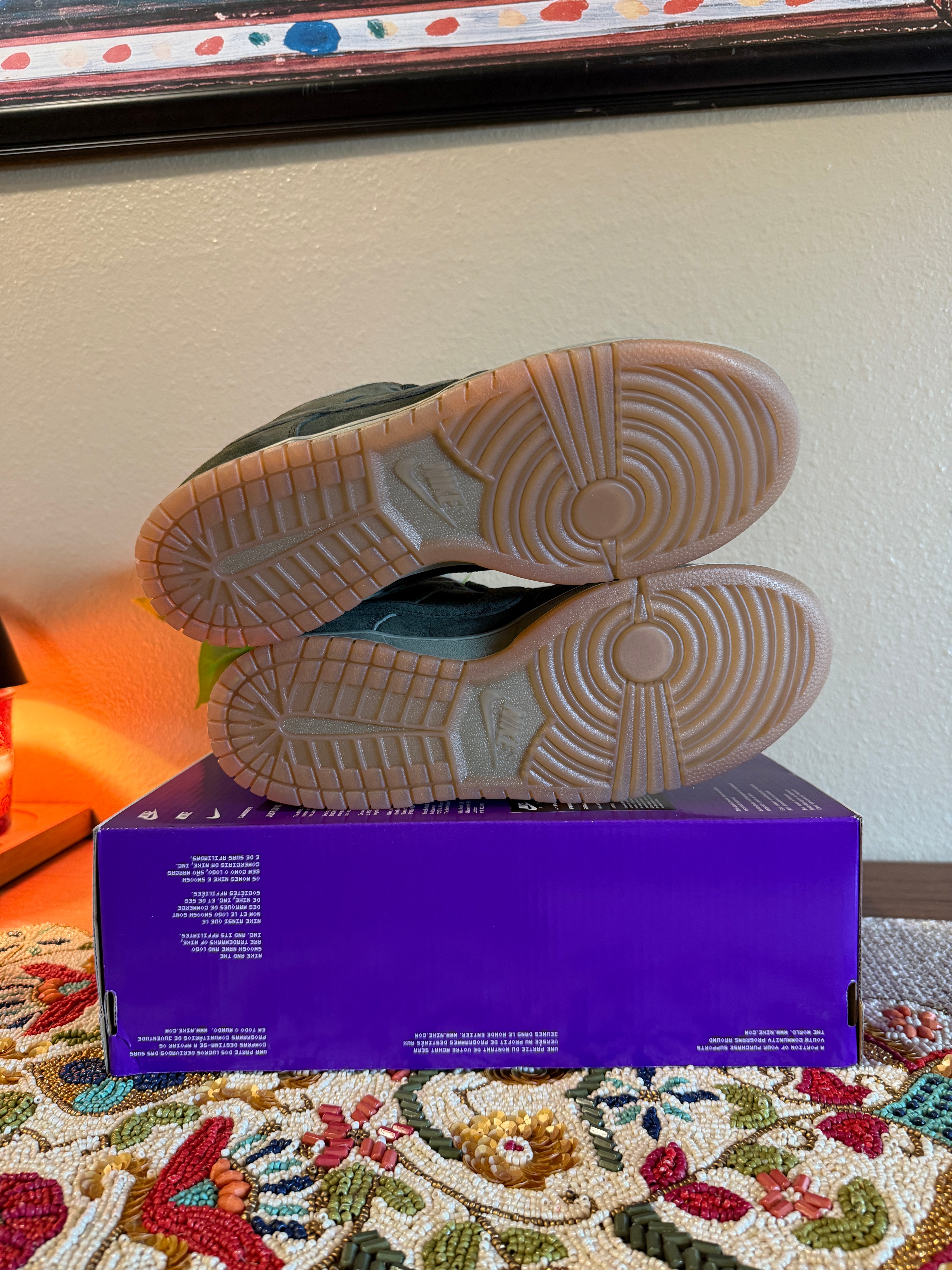 Nike SB Dunk Low Pro B Sequoia Size 11.5 MISSING LID