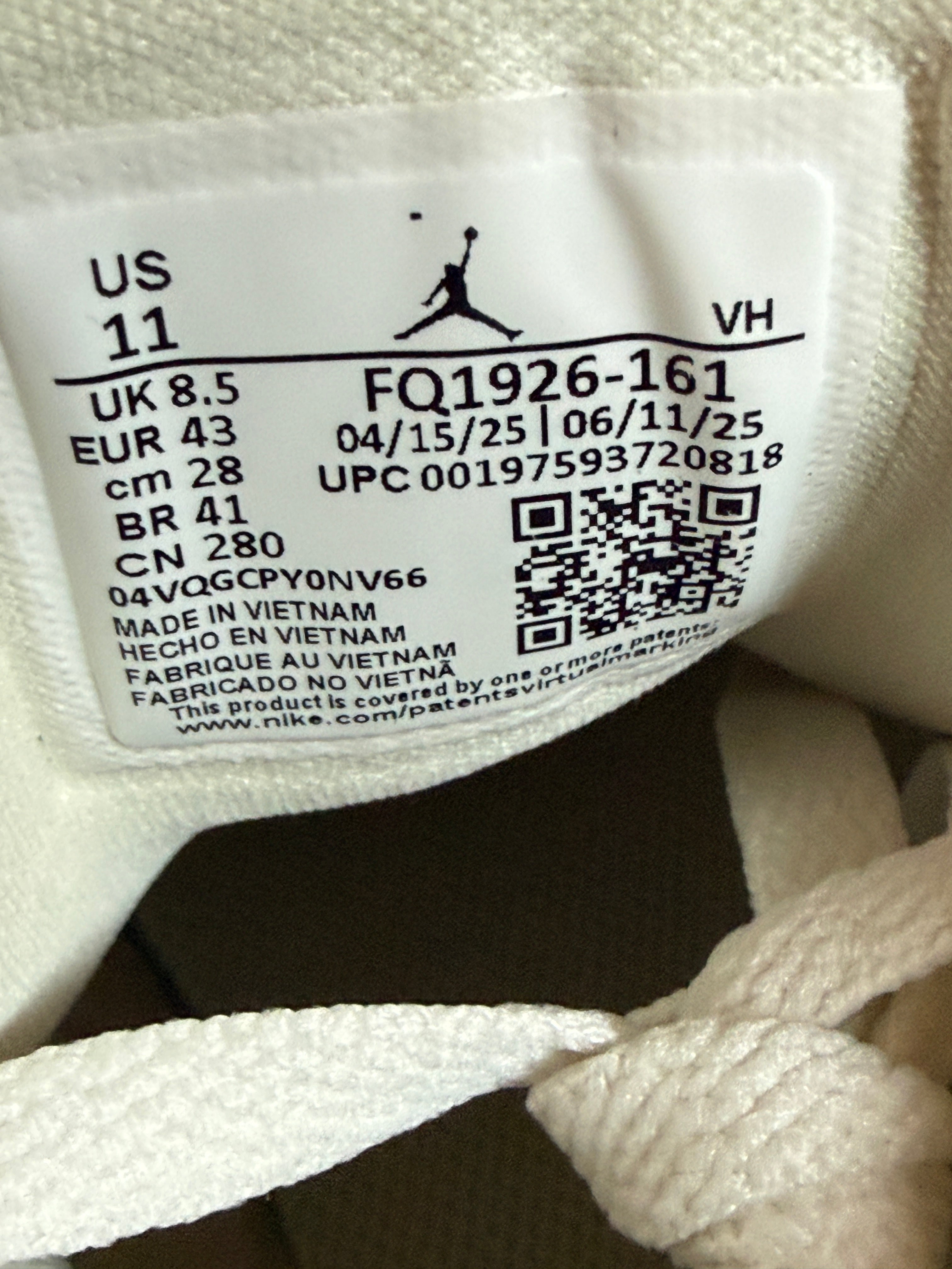 Jordan 1 Mid SE Seersucker Size 9.5M / 11W MISSING LID