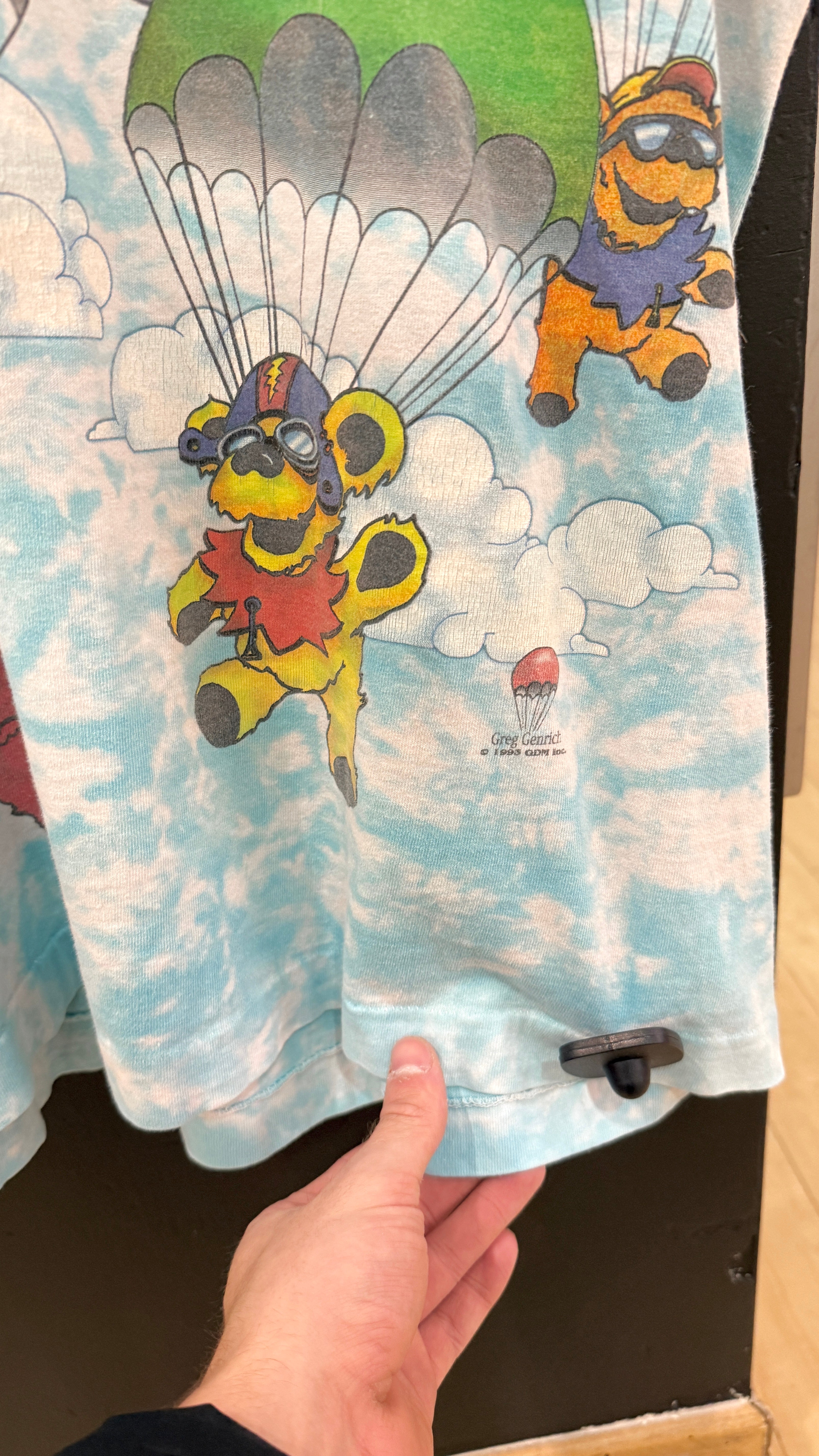 1993 Grateful Dead Songs Fill the Air Tie Dye Tee Sz XL