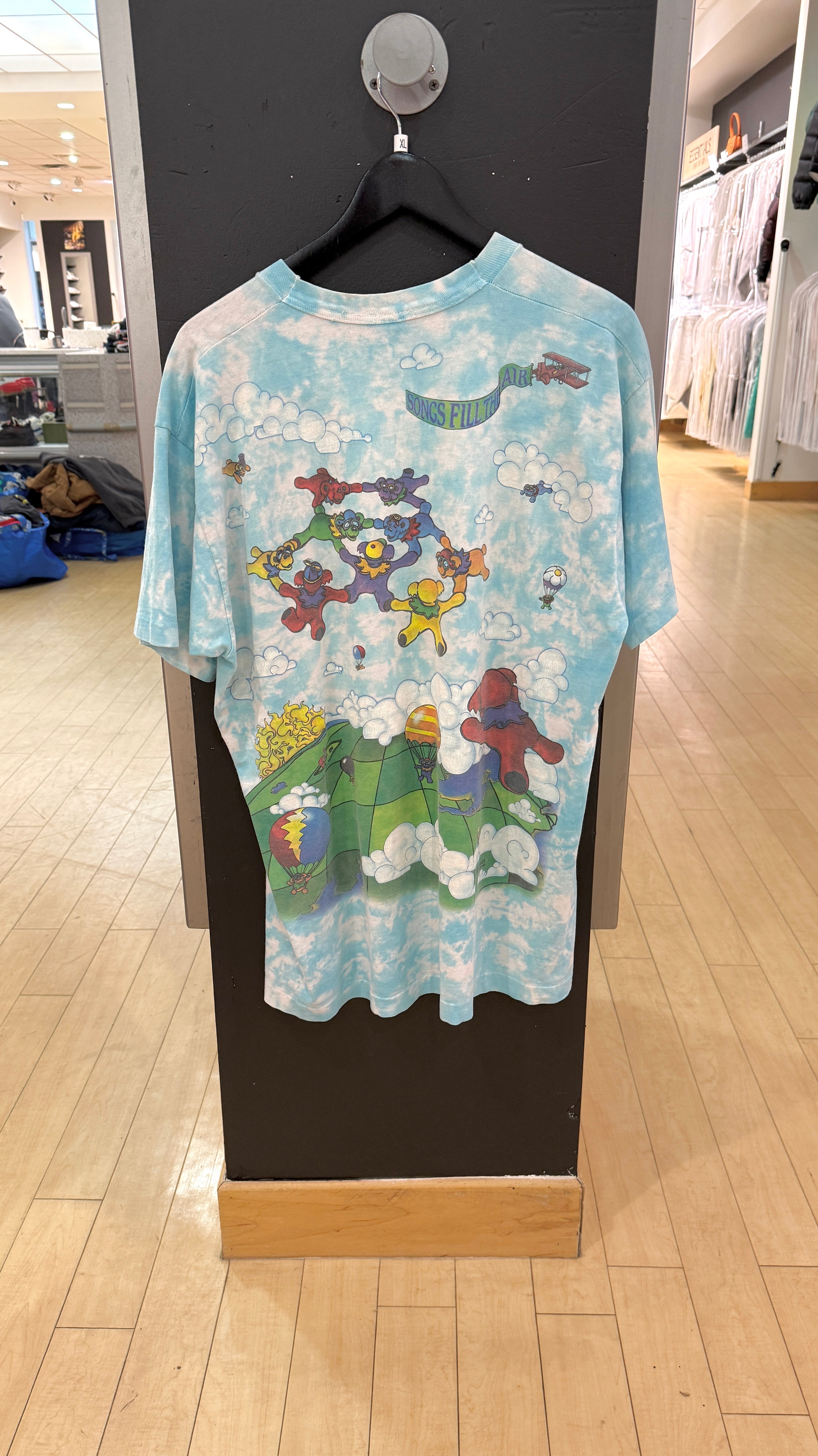 1993 Grateful Dead Songs Fill the Air Tie Dye Tee Sz XL