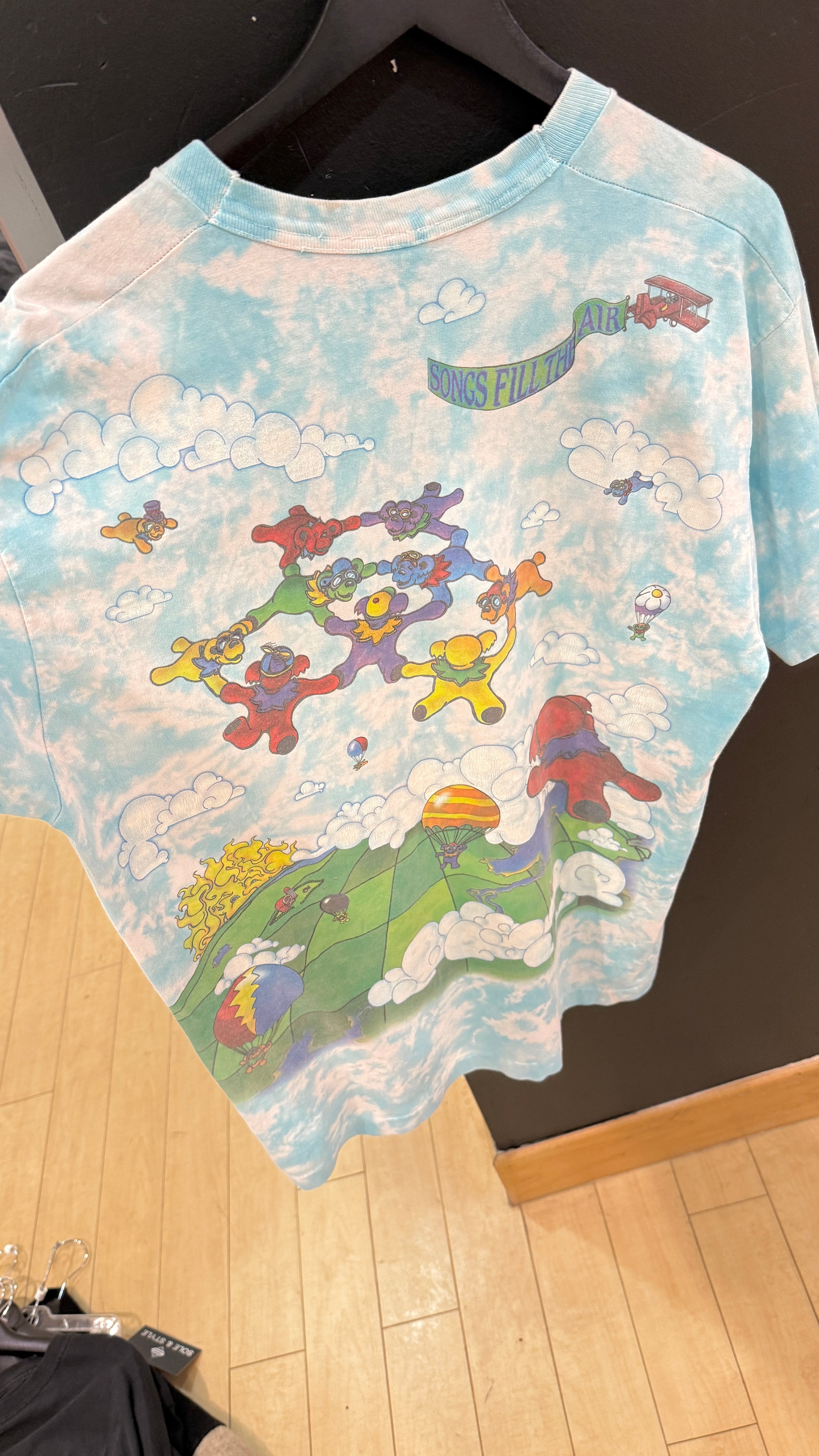 1993 Grateful Dead Songs Fill the Air Tie Dye Tee Sz XL