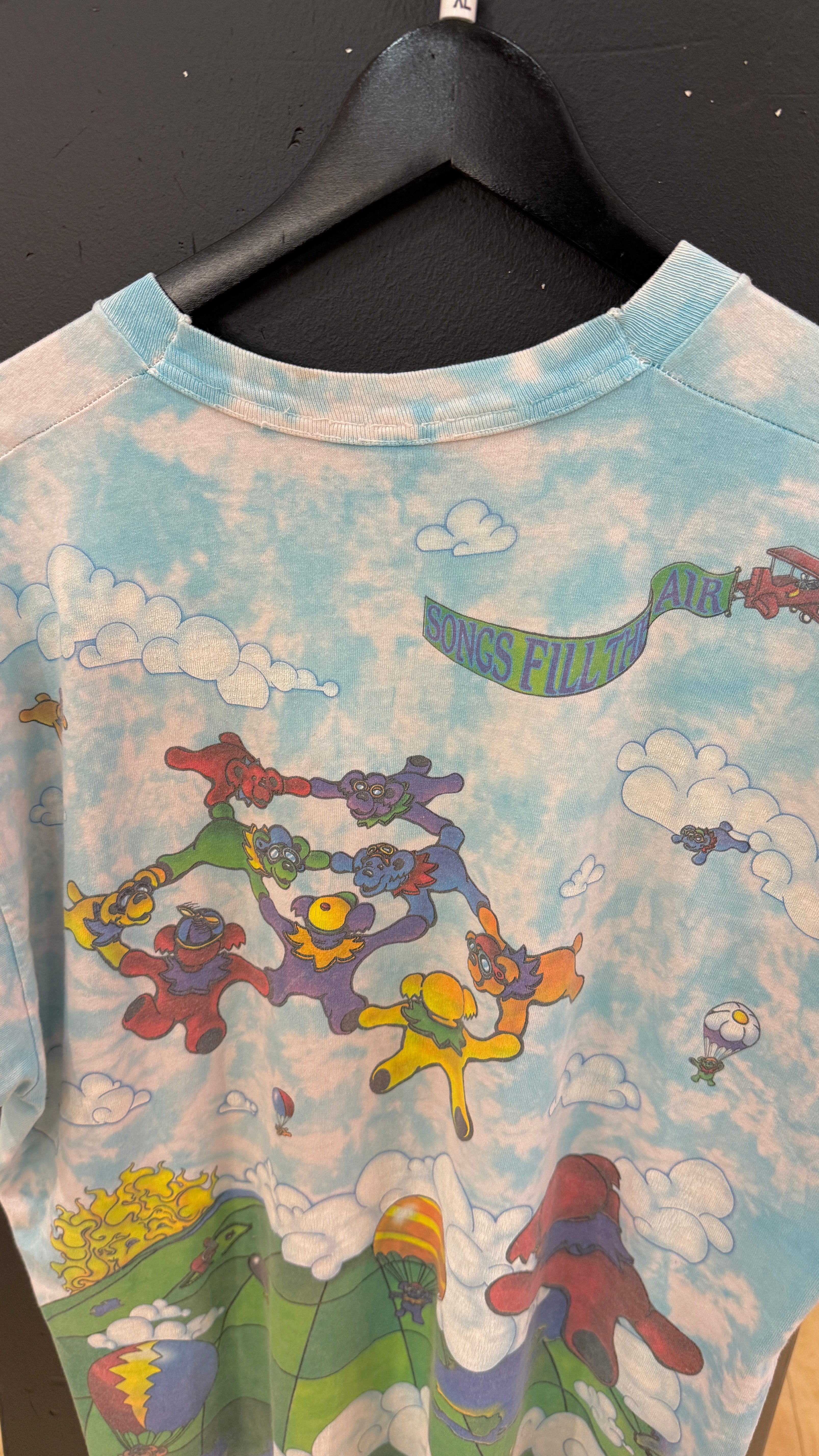 1993 Grateful Dead Songs Fill the Air Tie Dye Tee Sz XL