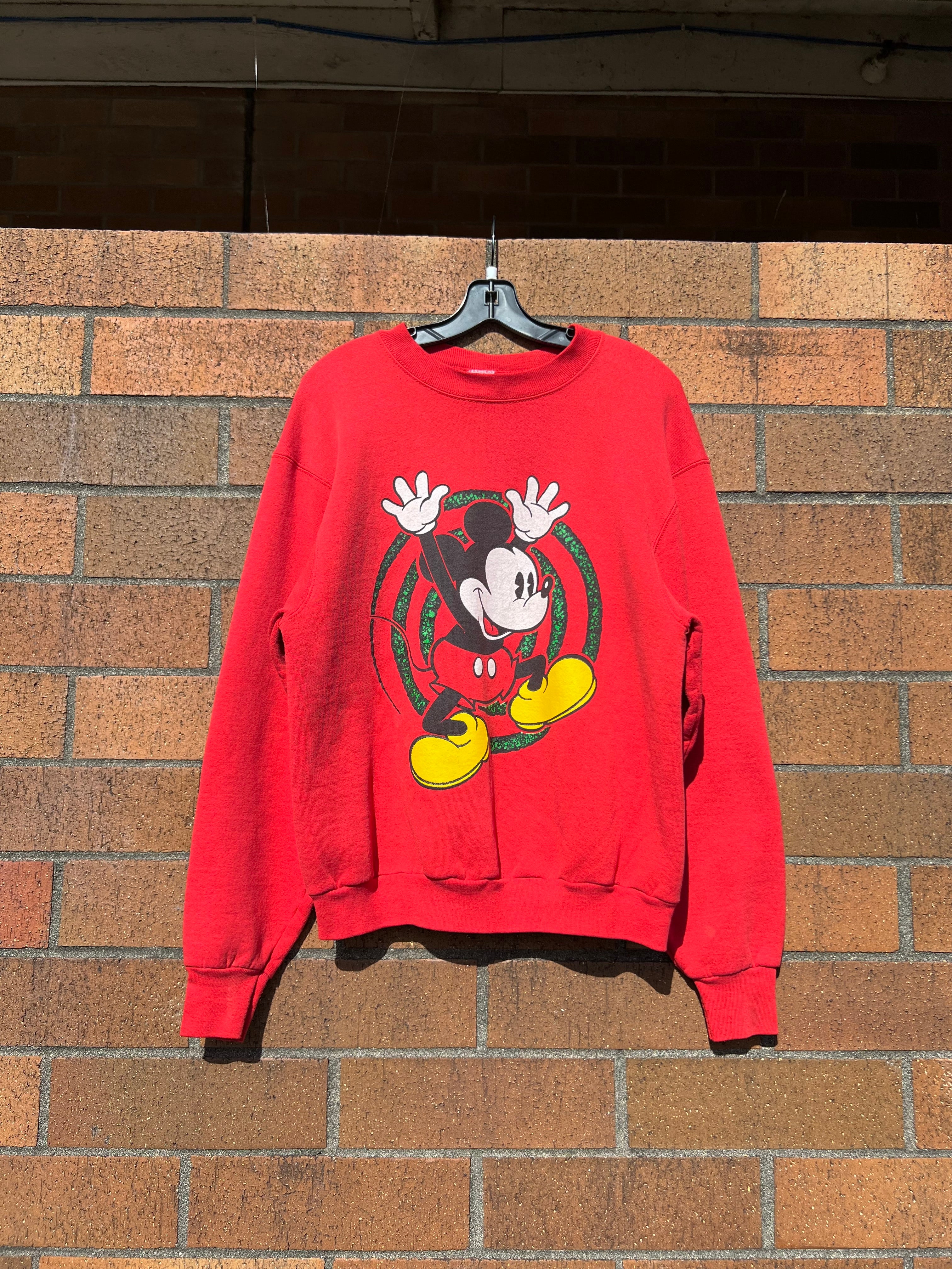 90s Disney Mickey Mouse Spiral Crewneck L