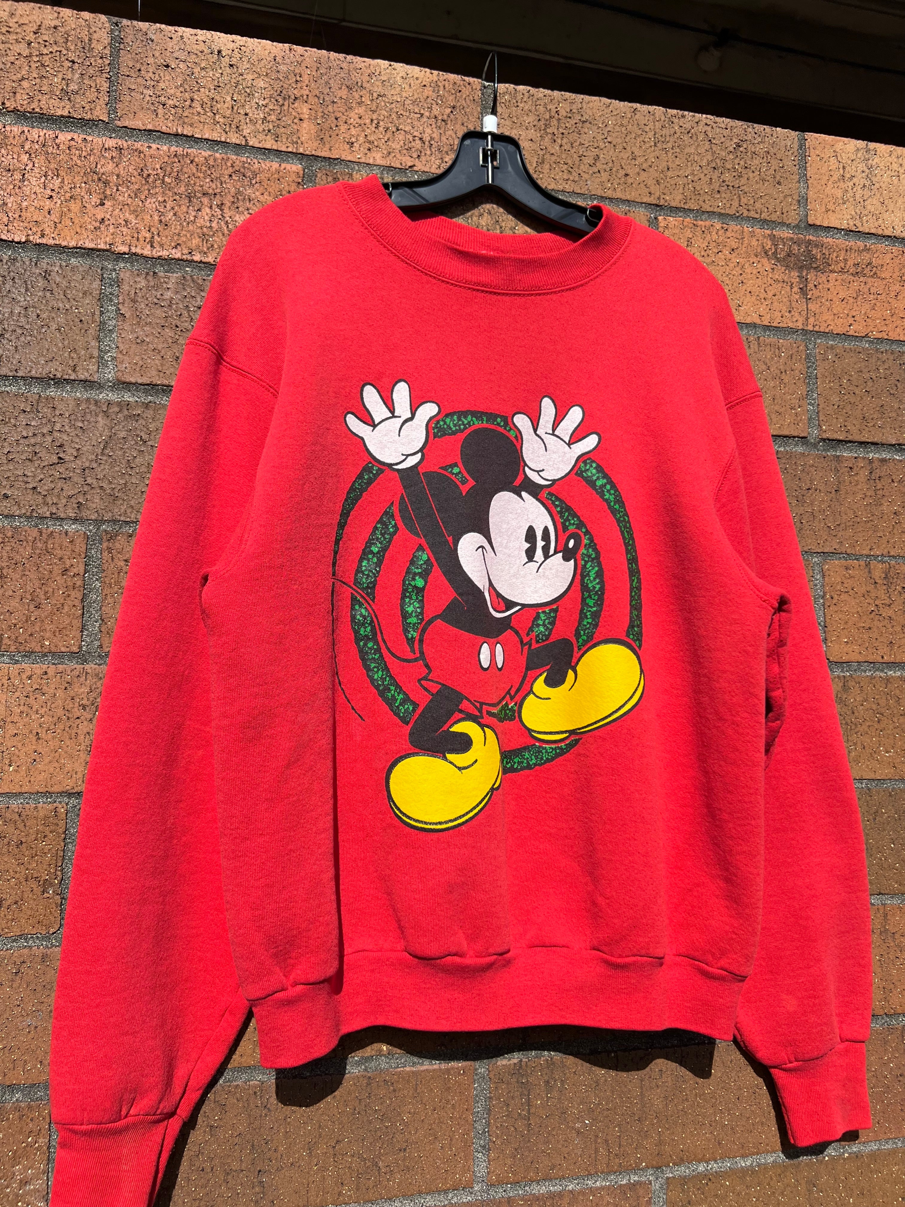 90s Disney Mickey Mouse Spiral Crewneck L