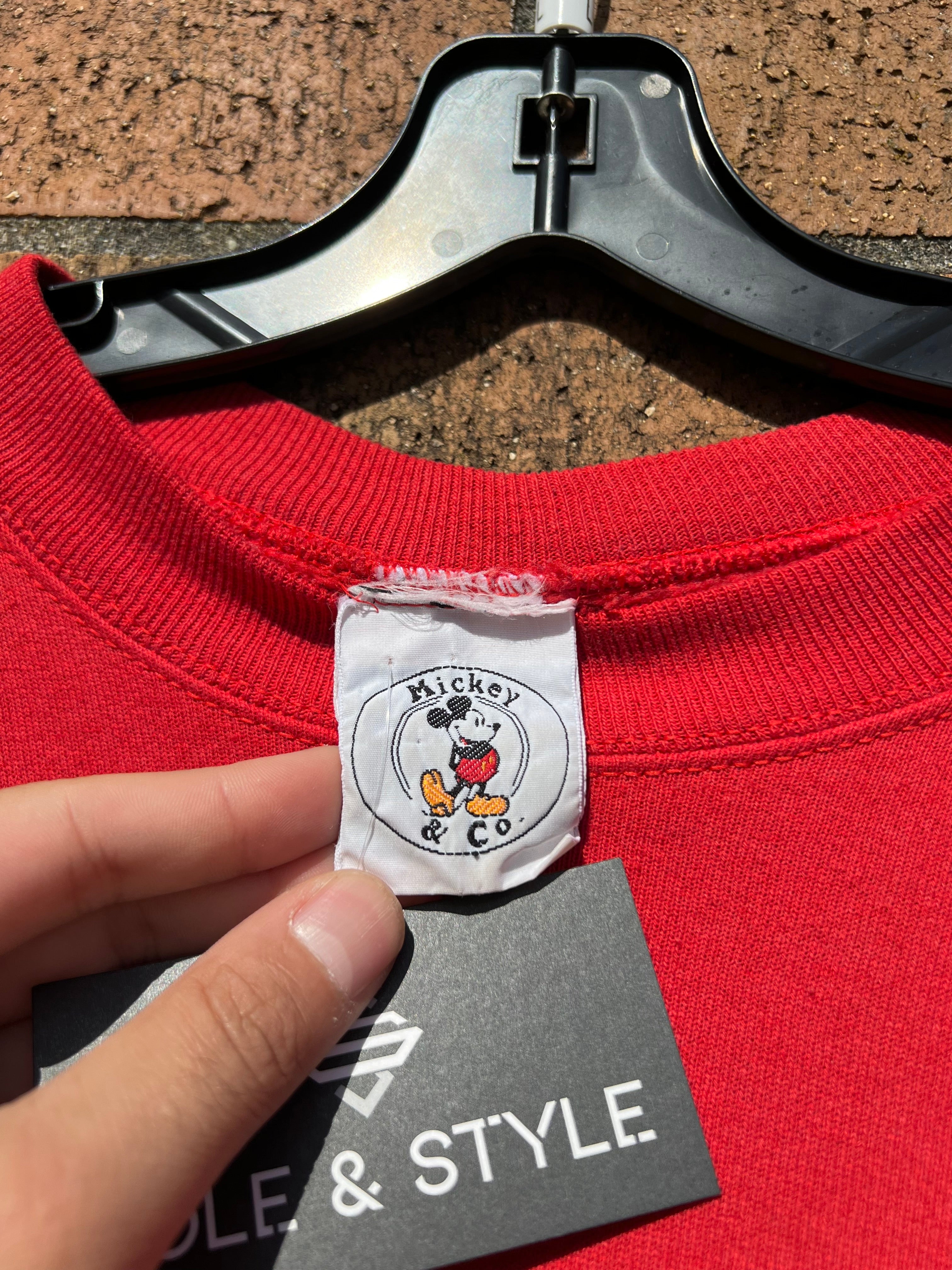 90s Disney Mickey Mouse Spiral Crewneck L