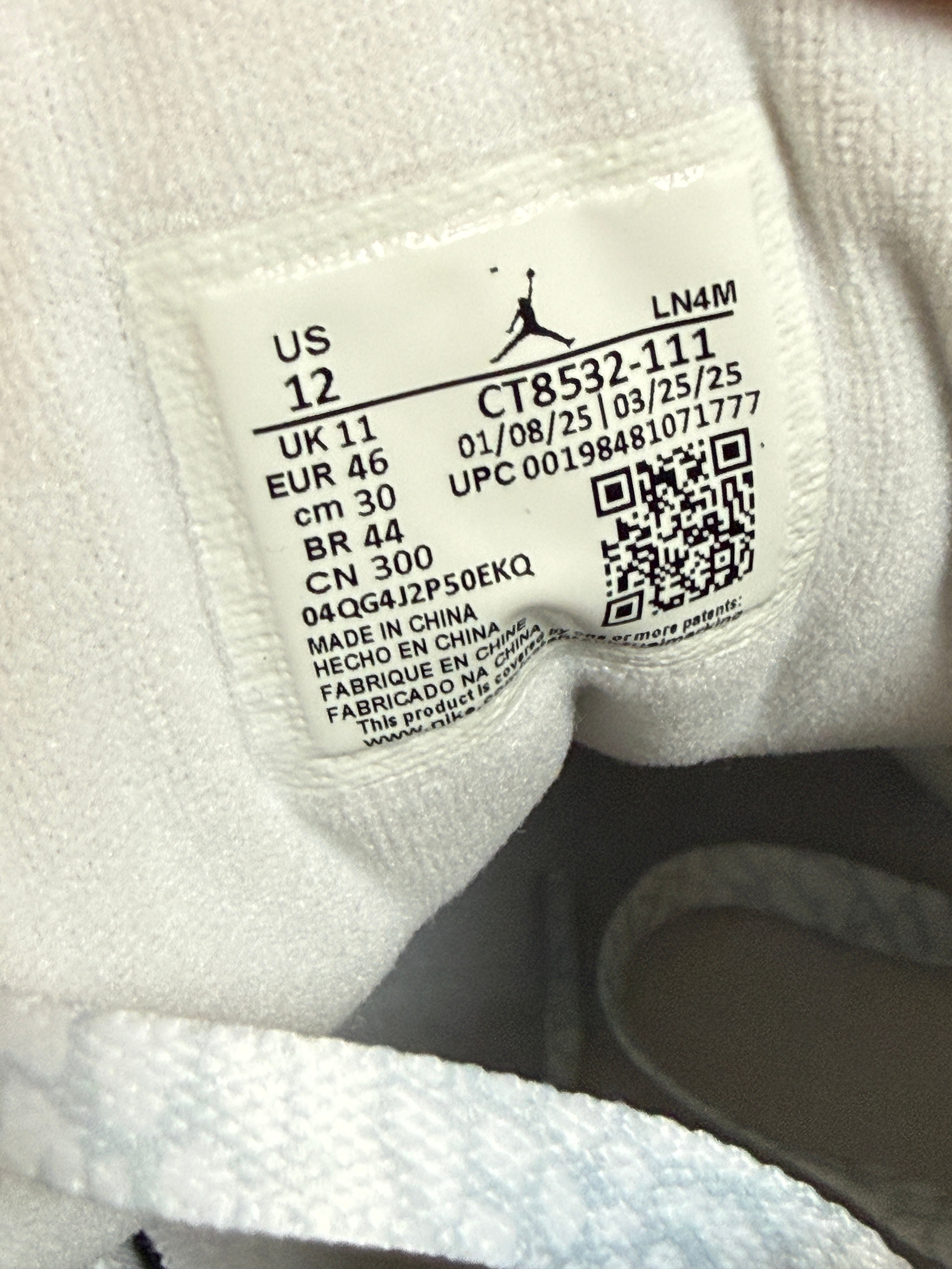 Jordan 3 Retro Pure Money (2025) Size 12 MISSING LID