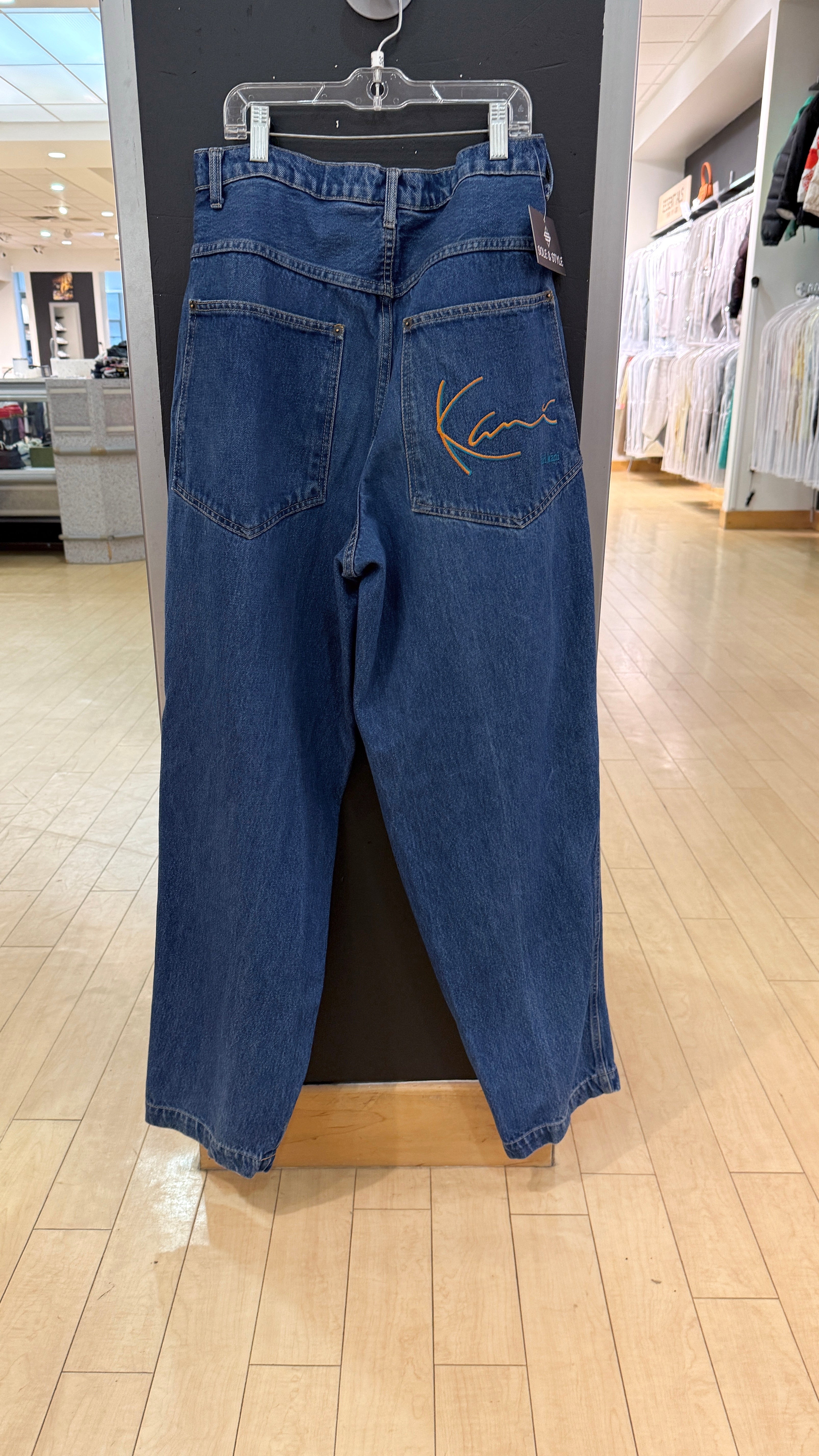 90s Karl Kani Script Logo Medium Wash Denim Jeans Sz 32