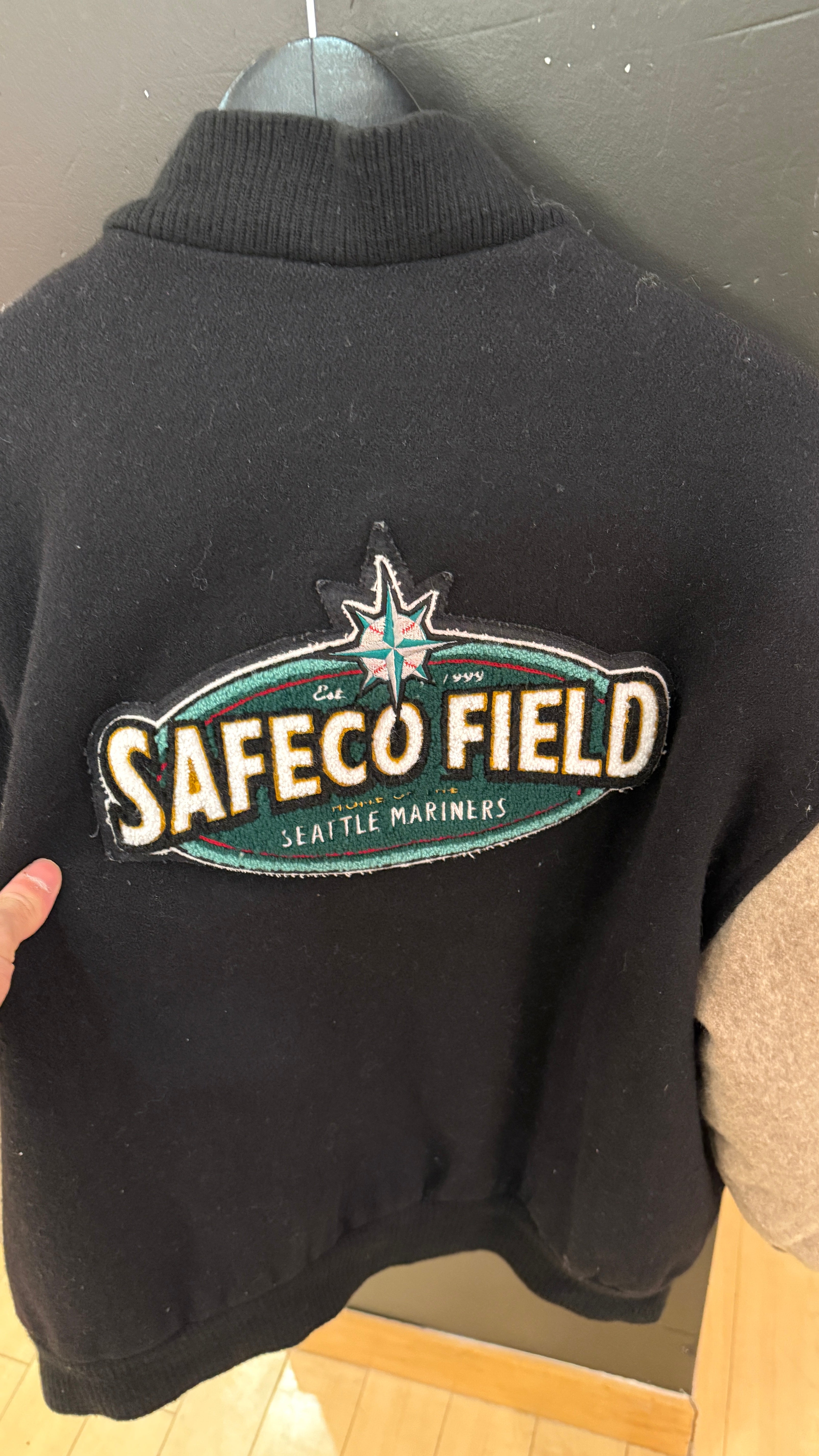 Y2K Seattle Mariners Safeco Field Wool Varsity Jacket Sz XL