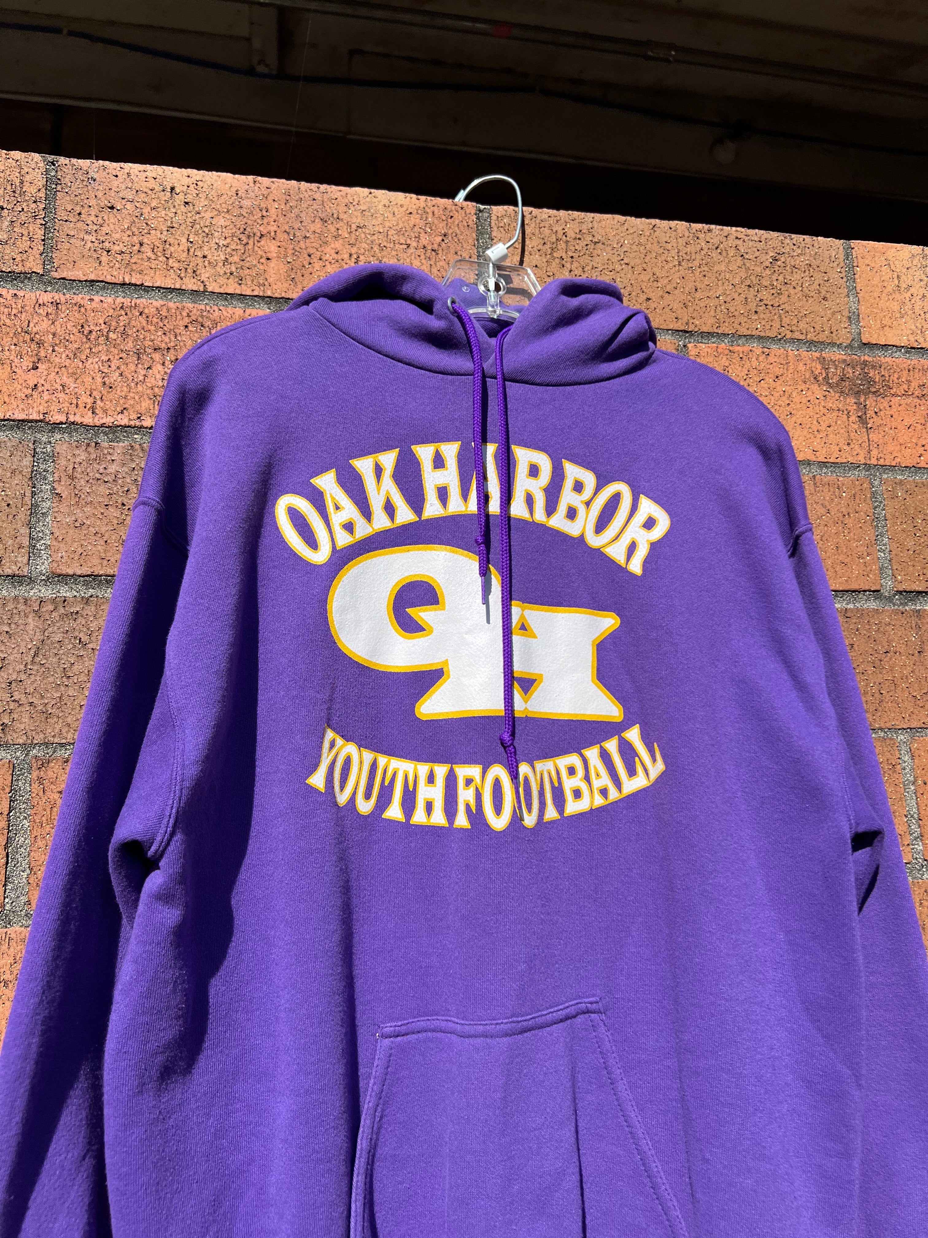 90s Oak Harbor Youth Football Hoodie L