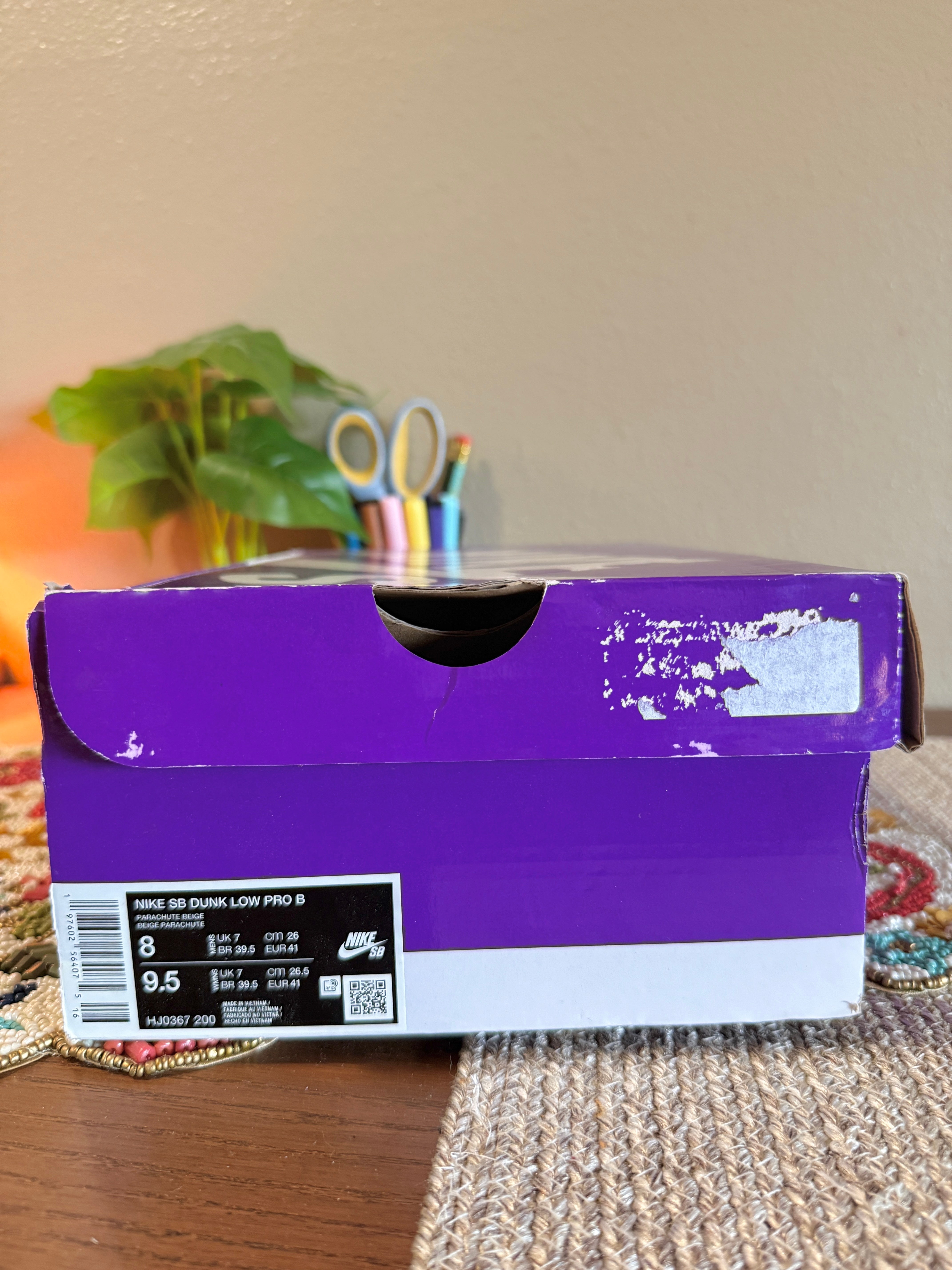 Nike SB Dunk Low Pro B Parachute Beige Size 8