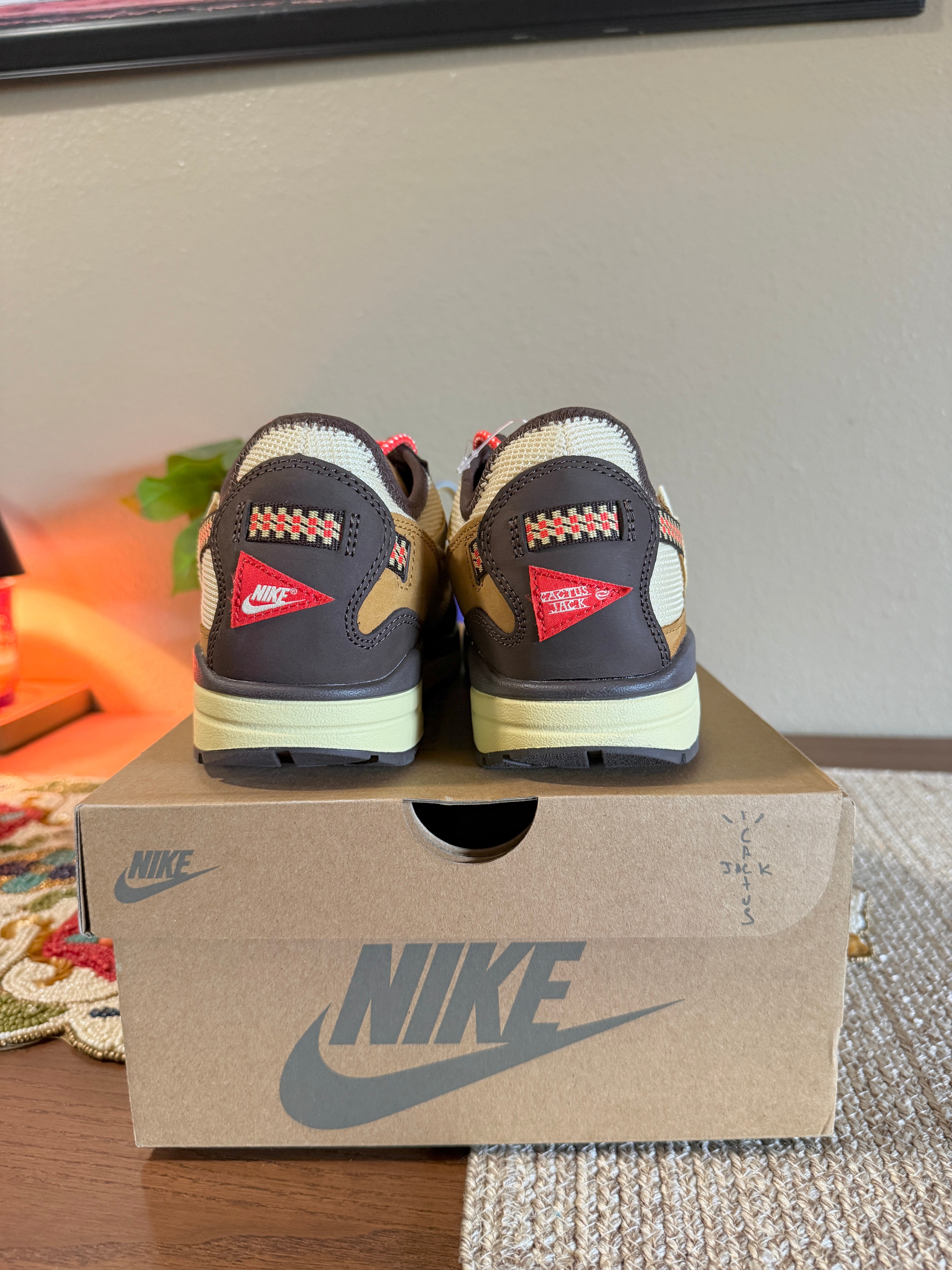 Nike Air Max 1 Travis Scott Cactus Jack Baroque Brown Size 9