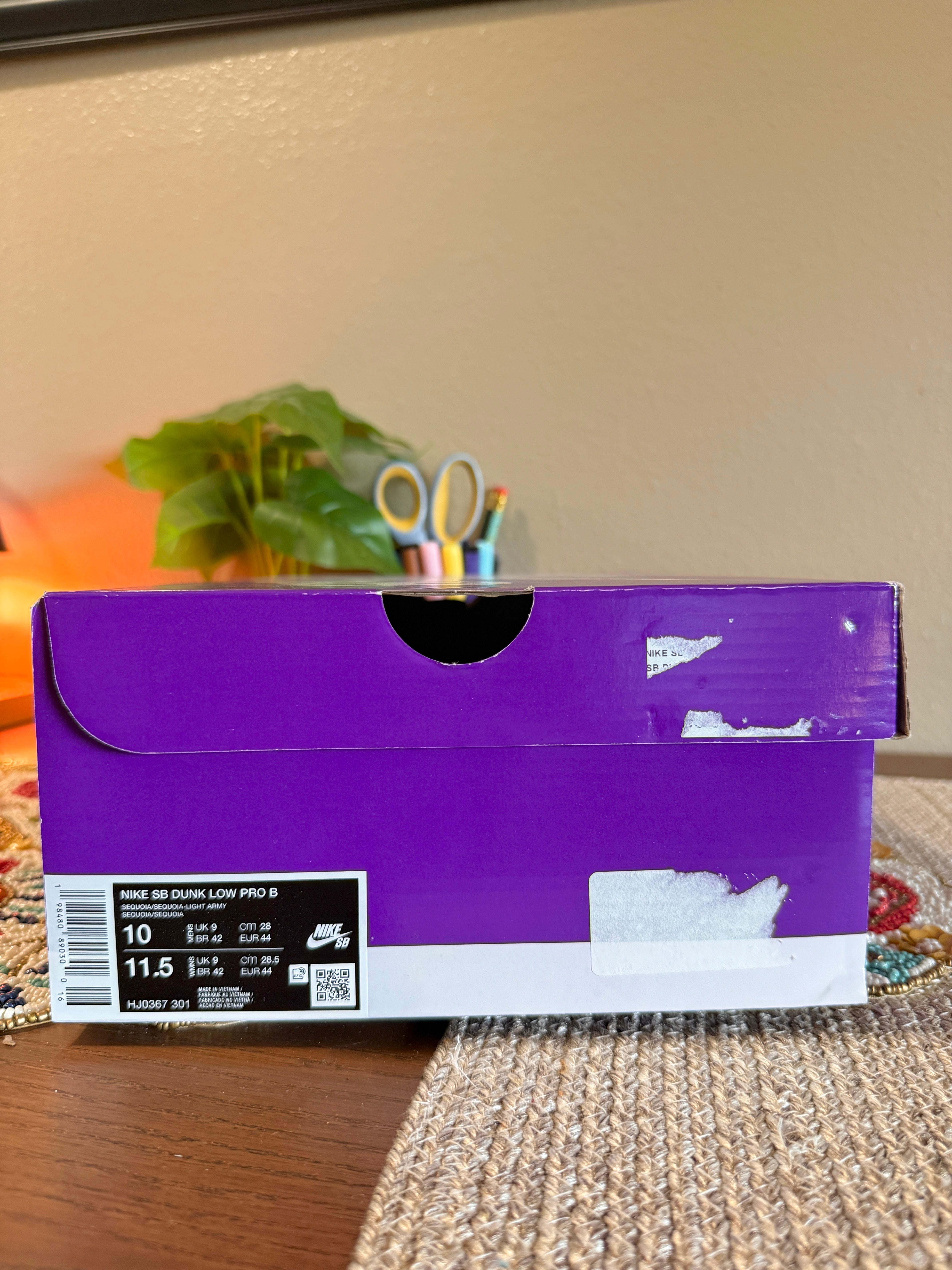 Nike SB Dunk Low Pro B Sequoia Size 10