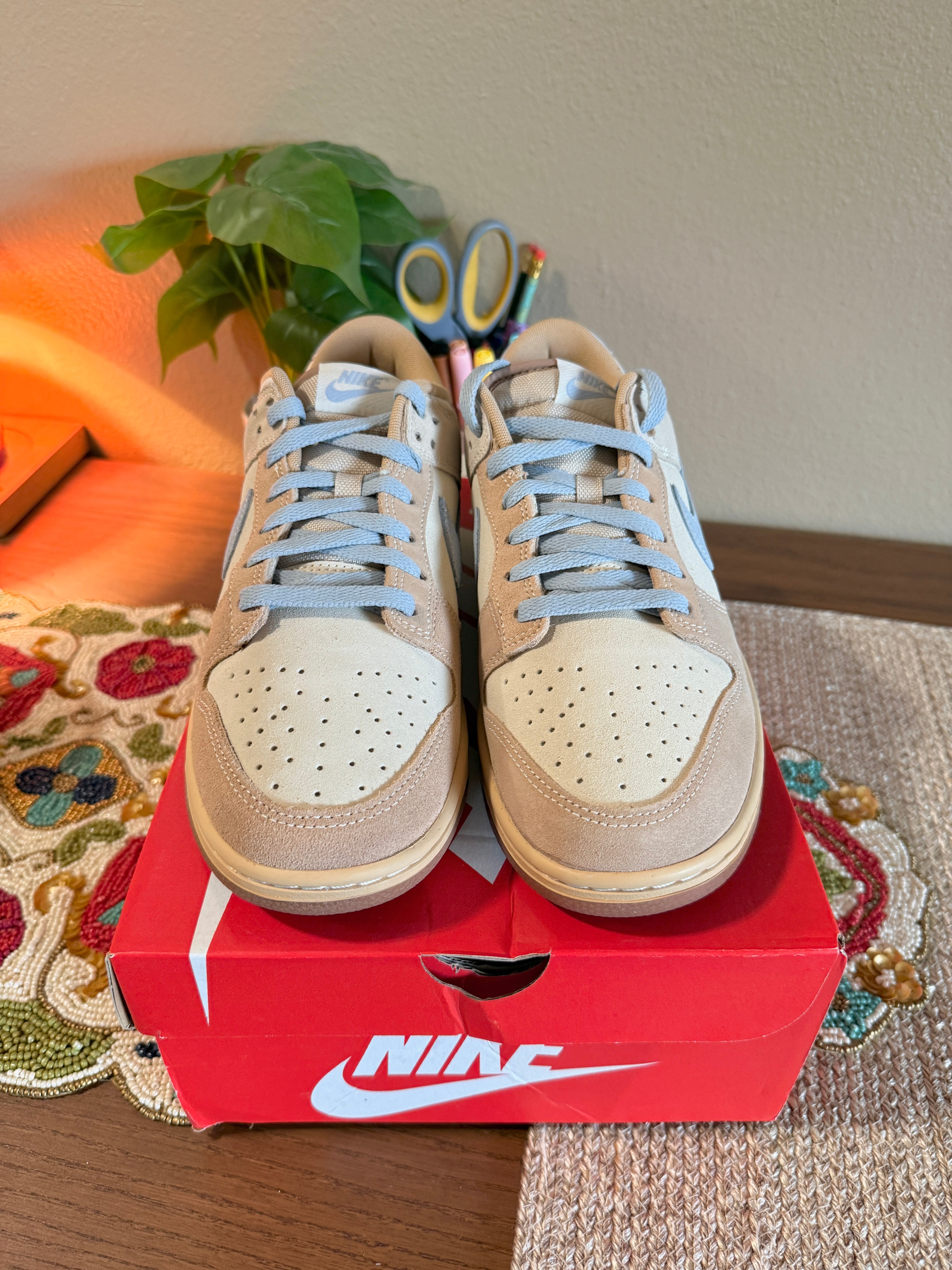 Nike Dunk Low Sanddrift Light Armory Blue Size 10