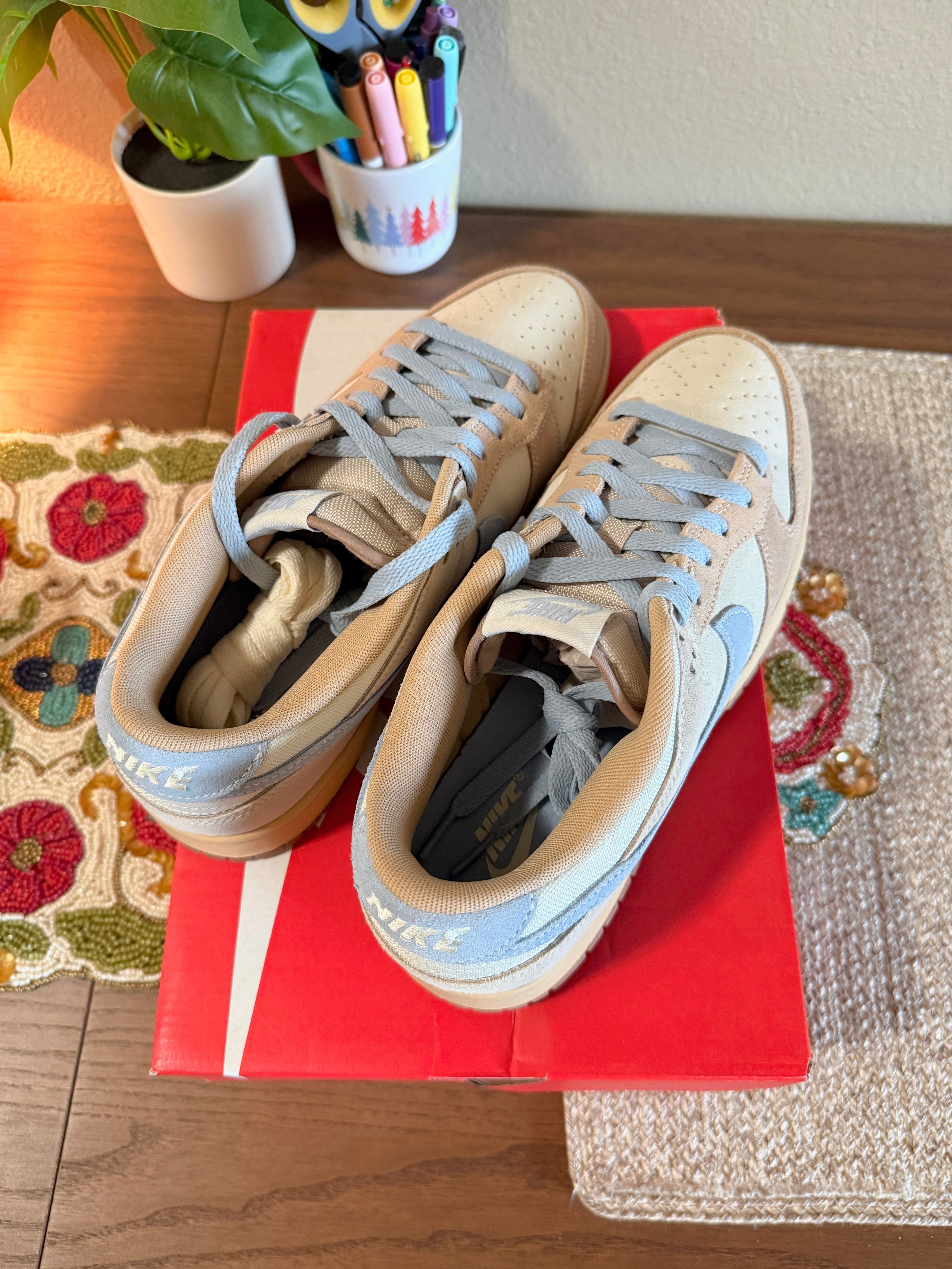 Nike Dunk Low Sanddrift Light Armory Blue Size 10