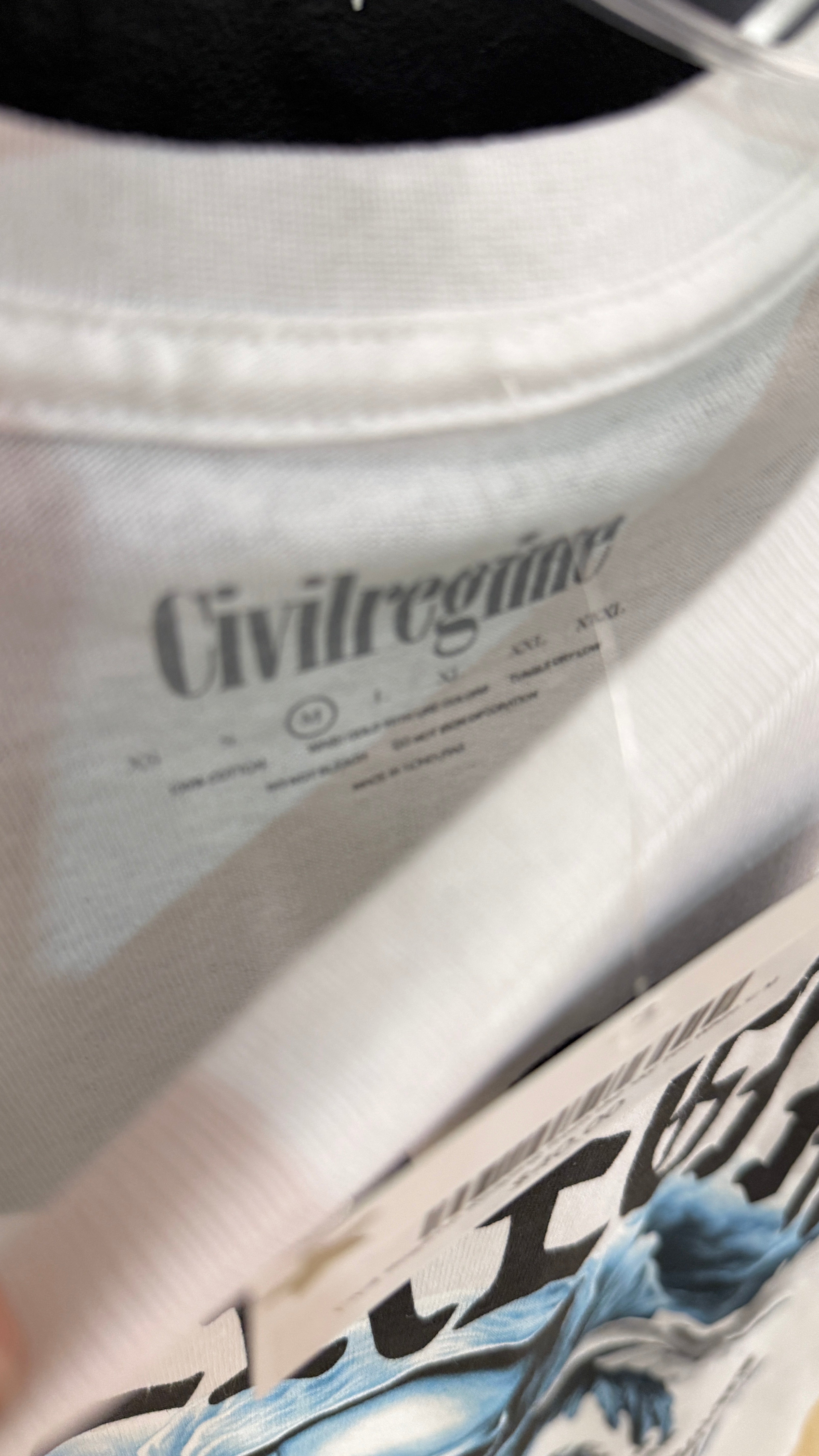 Civil Regime Reaping from the Sky Tee White Sz M