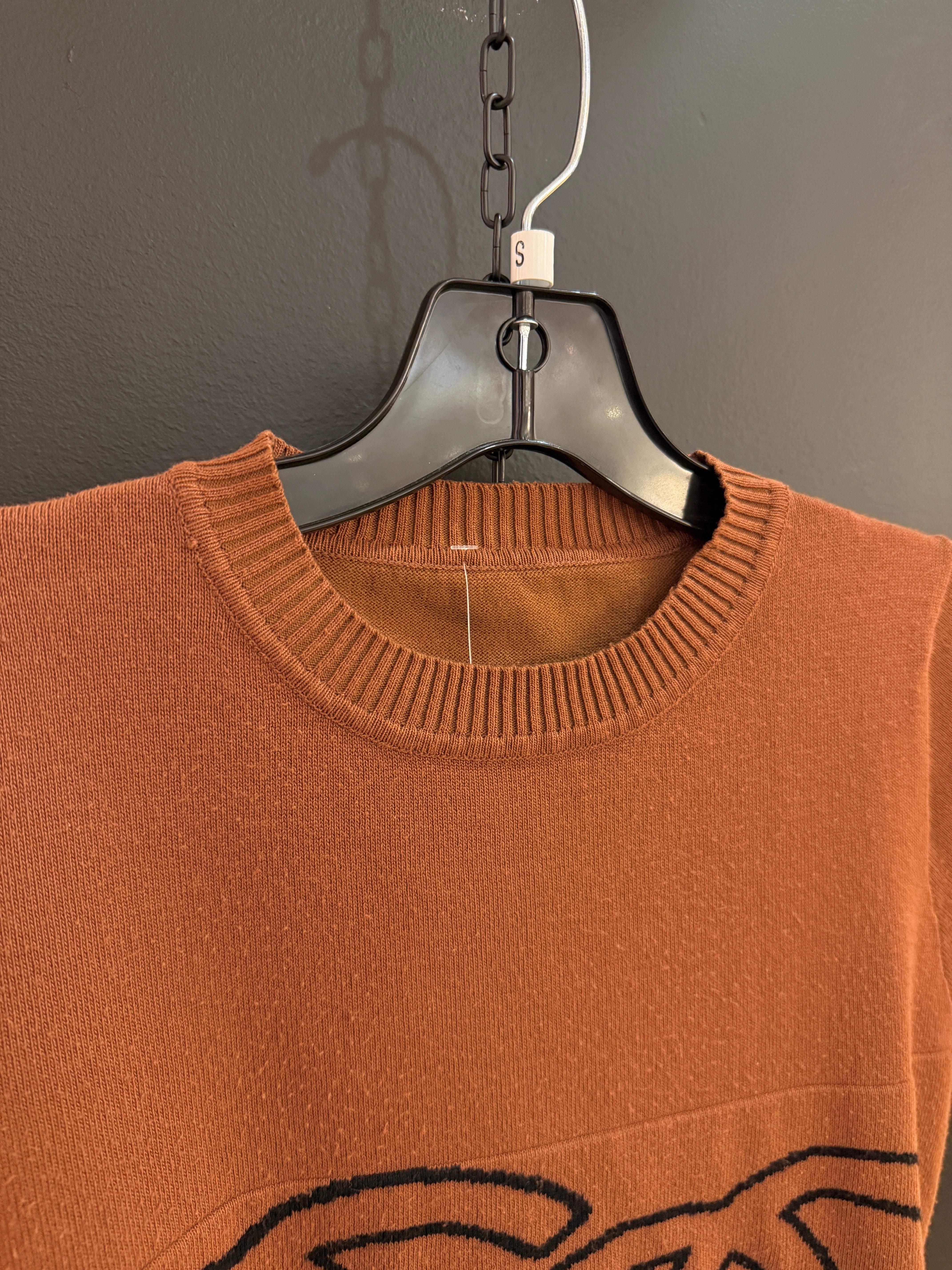 Y2K Chanel Bootleg Camel Brown Short Sleeve Sweater Size Small