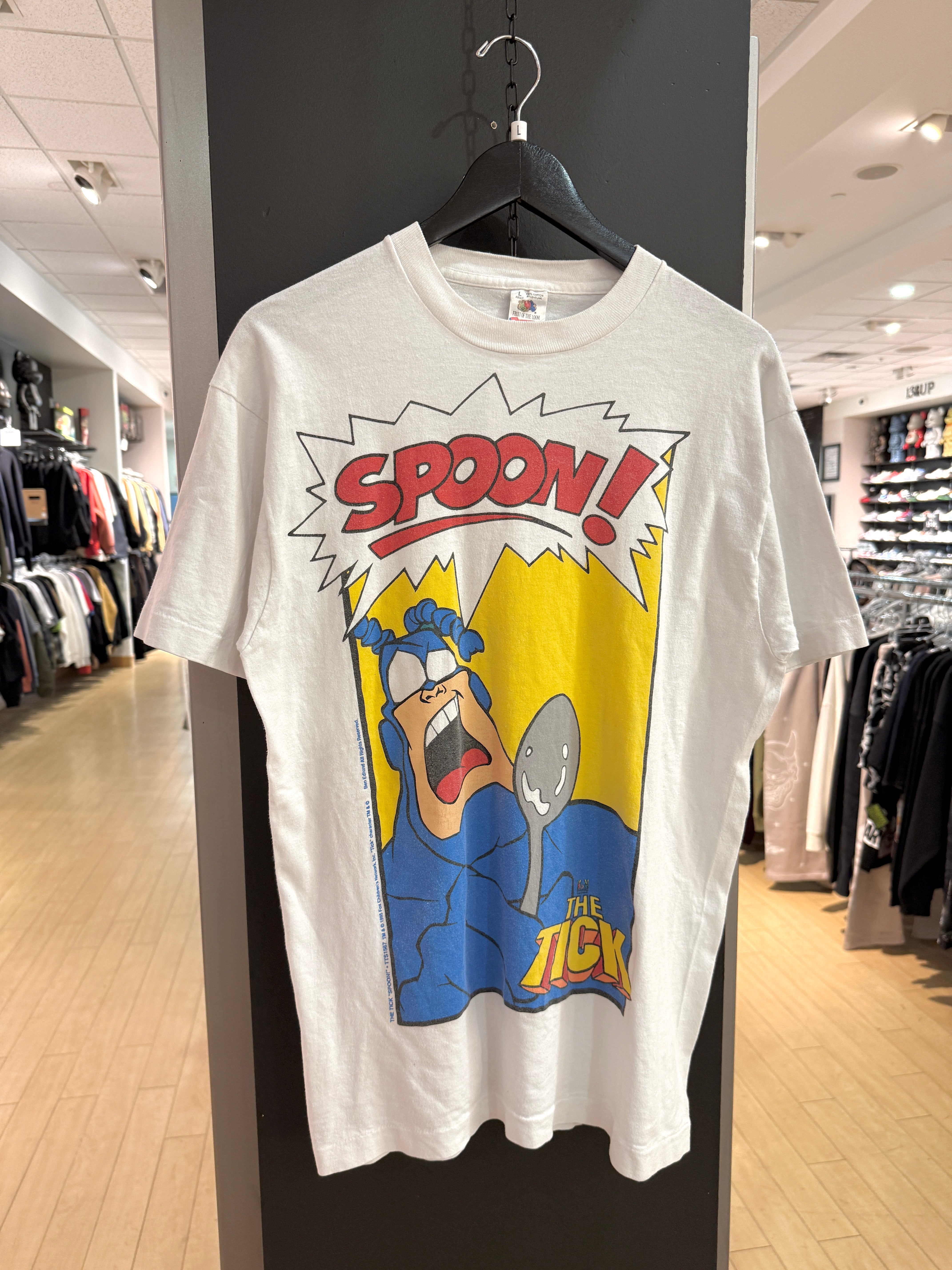 1995 The Tick Spoon! Fox TV Tee Size L