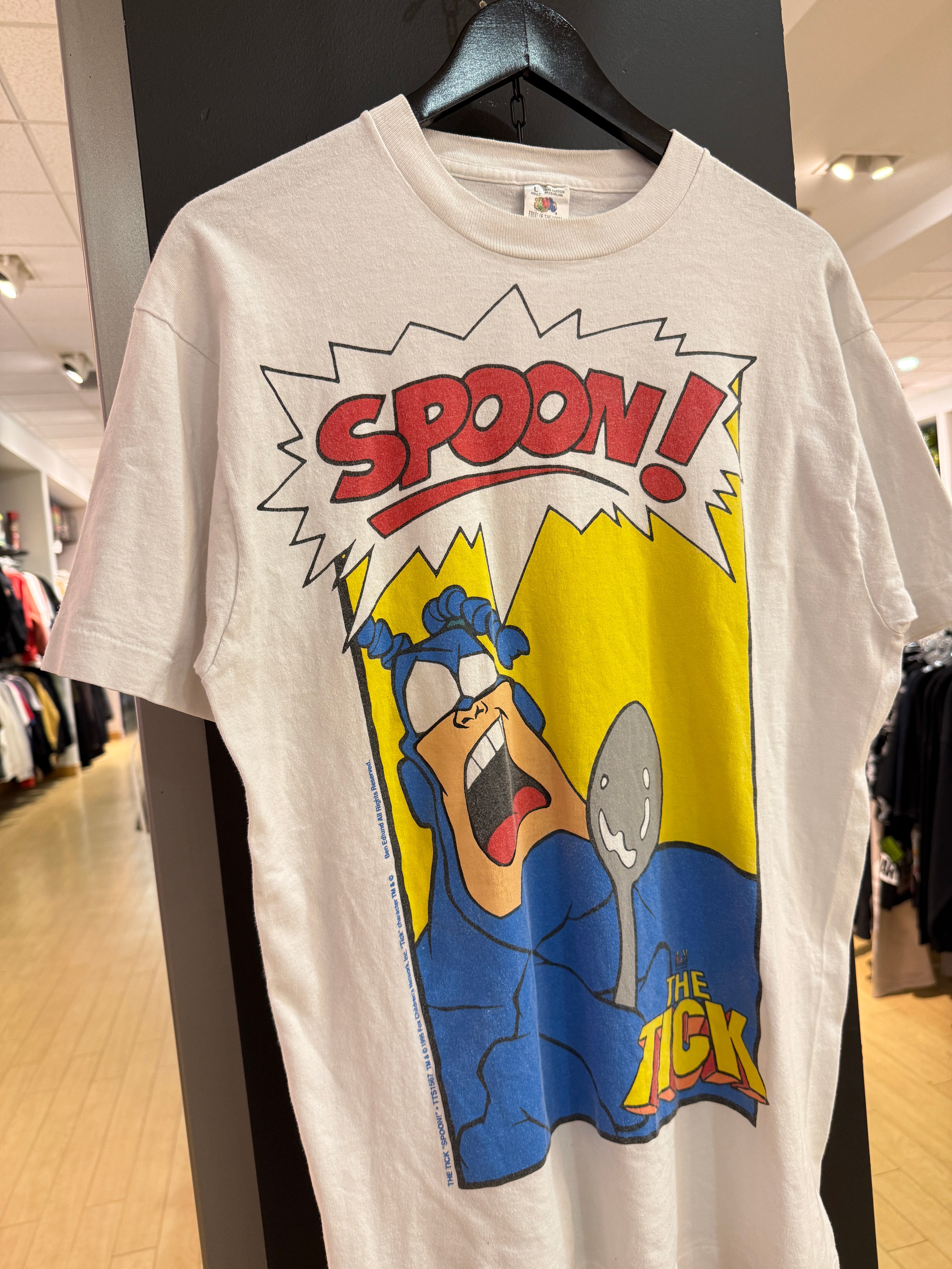 1995 The Tick Spoon! Fox TV Tee Size L