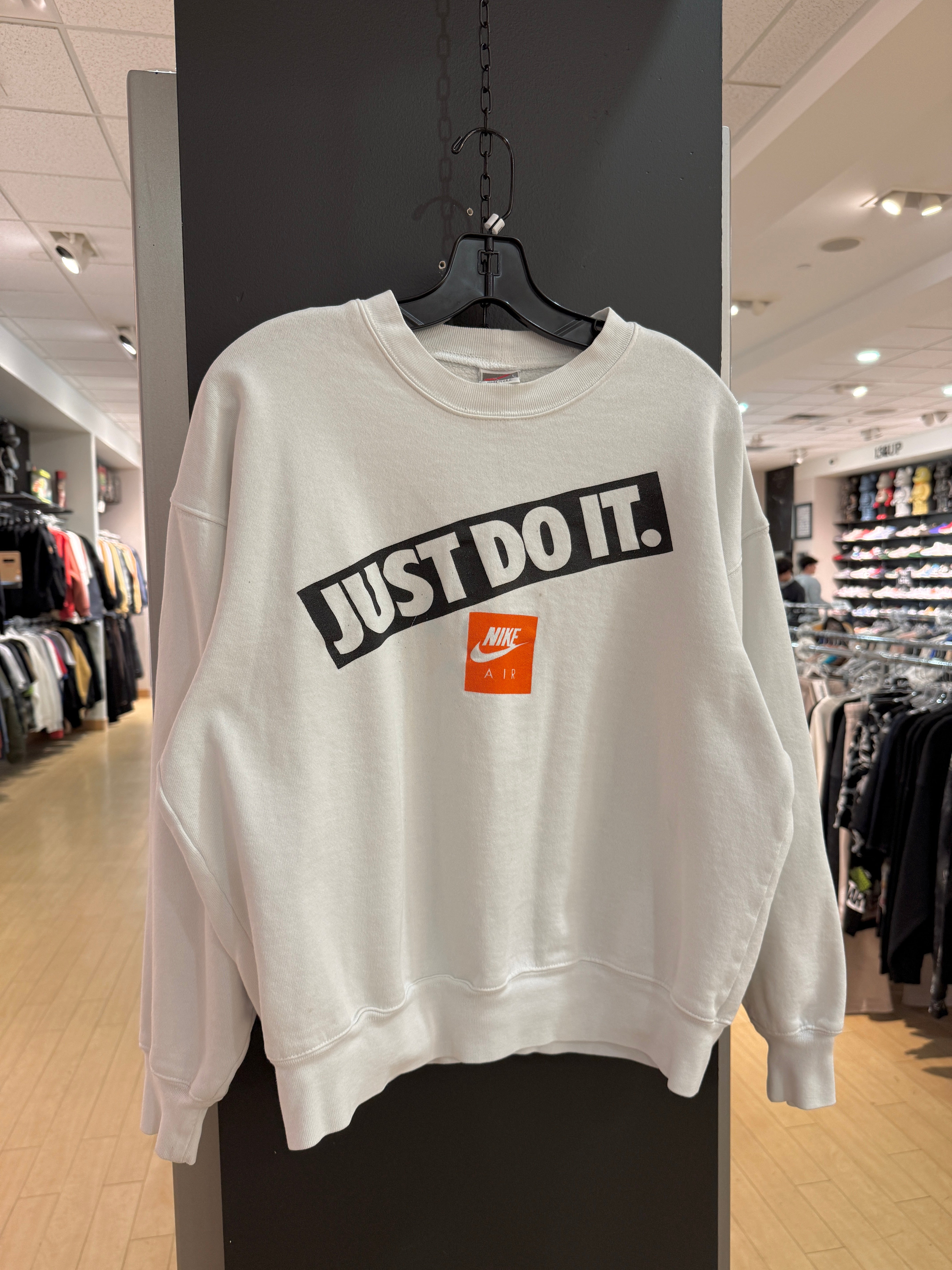 90s Nike Air Just Do It White Crewneck Size L