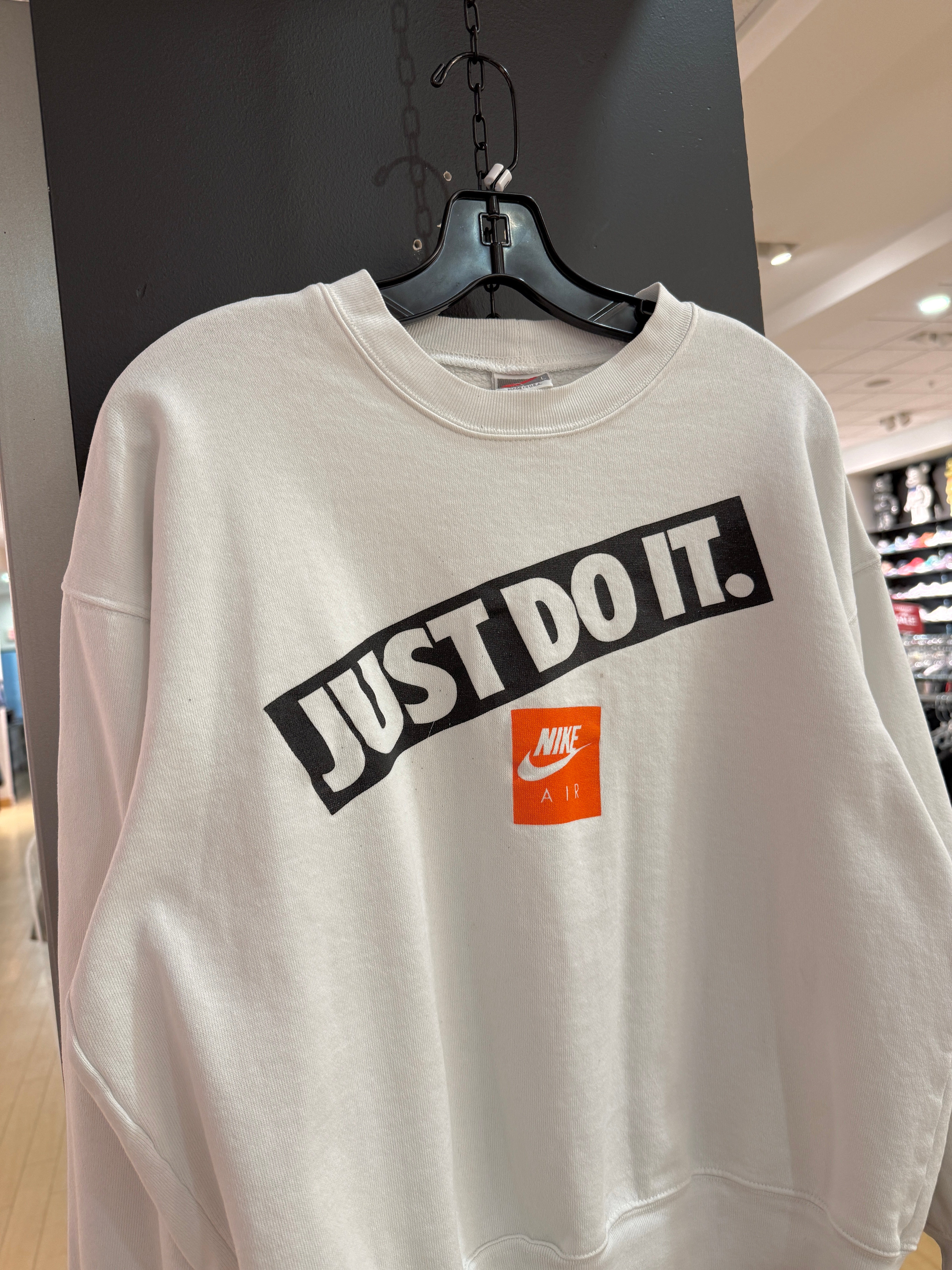90s Nike Air Just Do It White Crewneck Size L