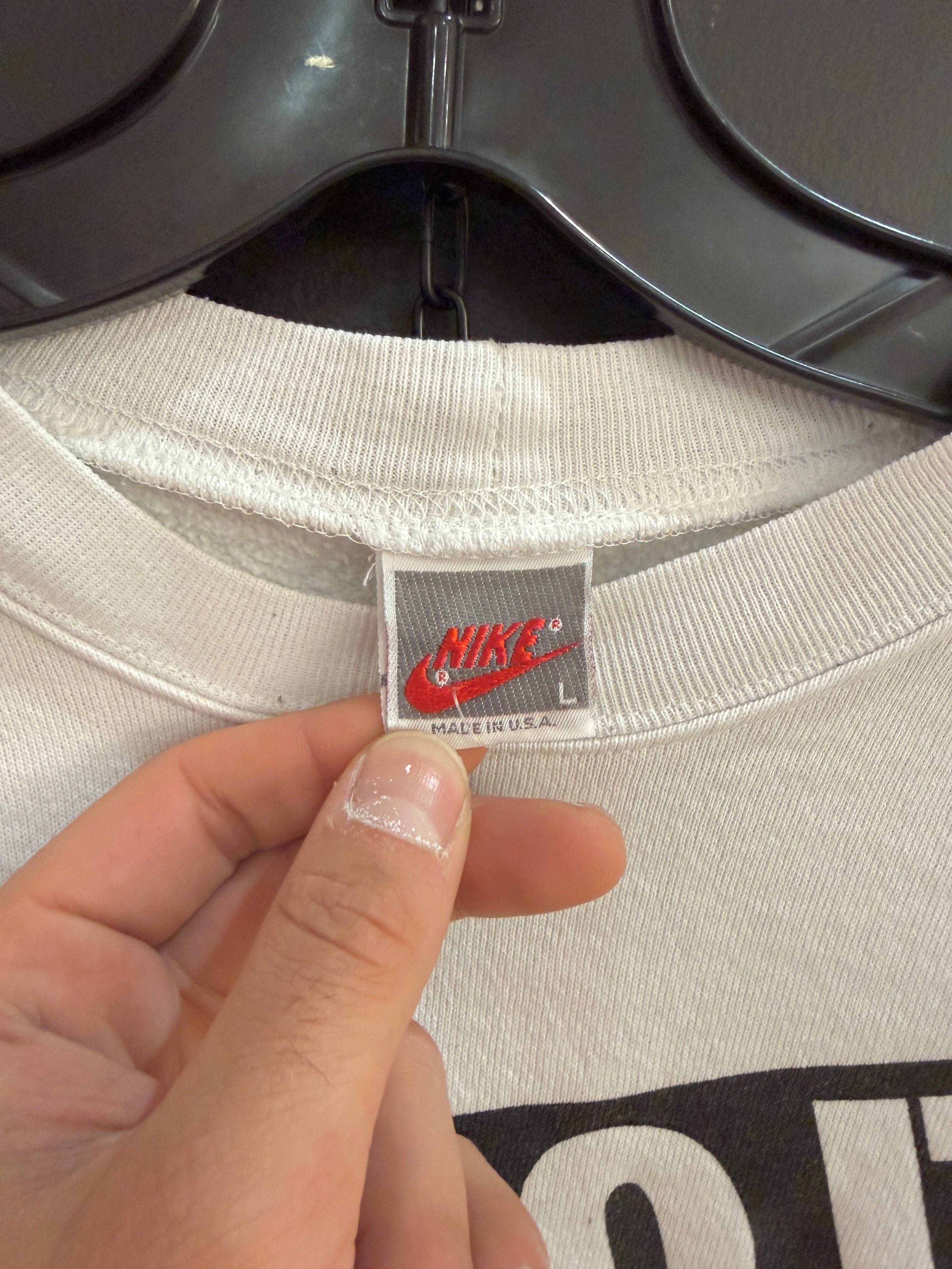 90s Nike Air Just Do It White Crewneck Size L