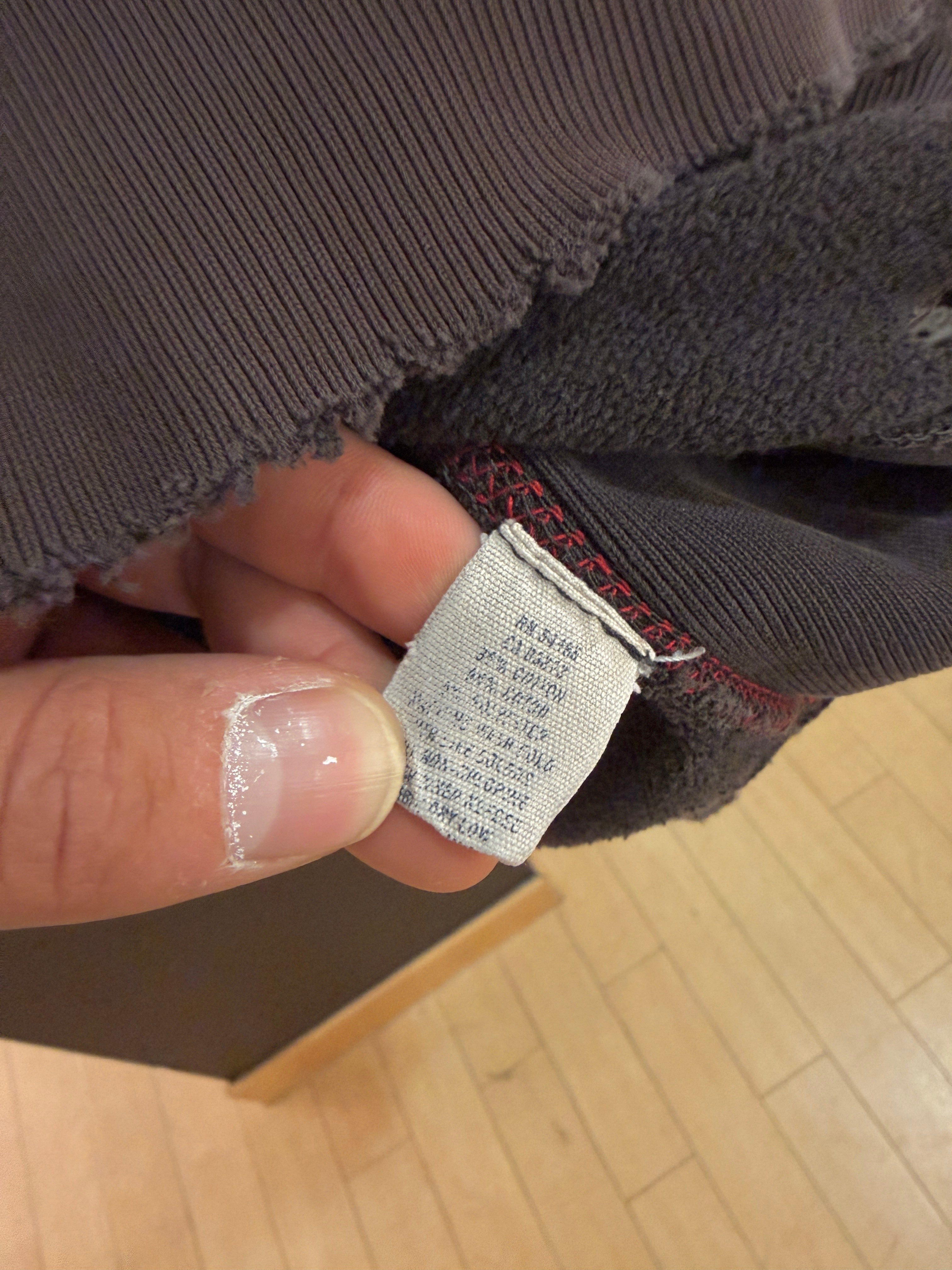 Y2K American Eagle Thrashed Brown Hoodie Size L
