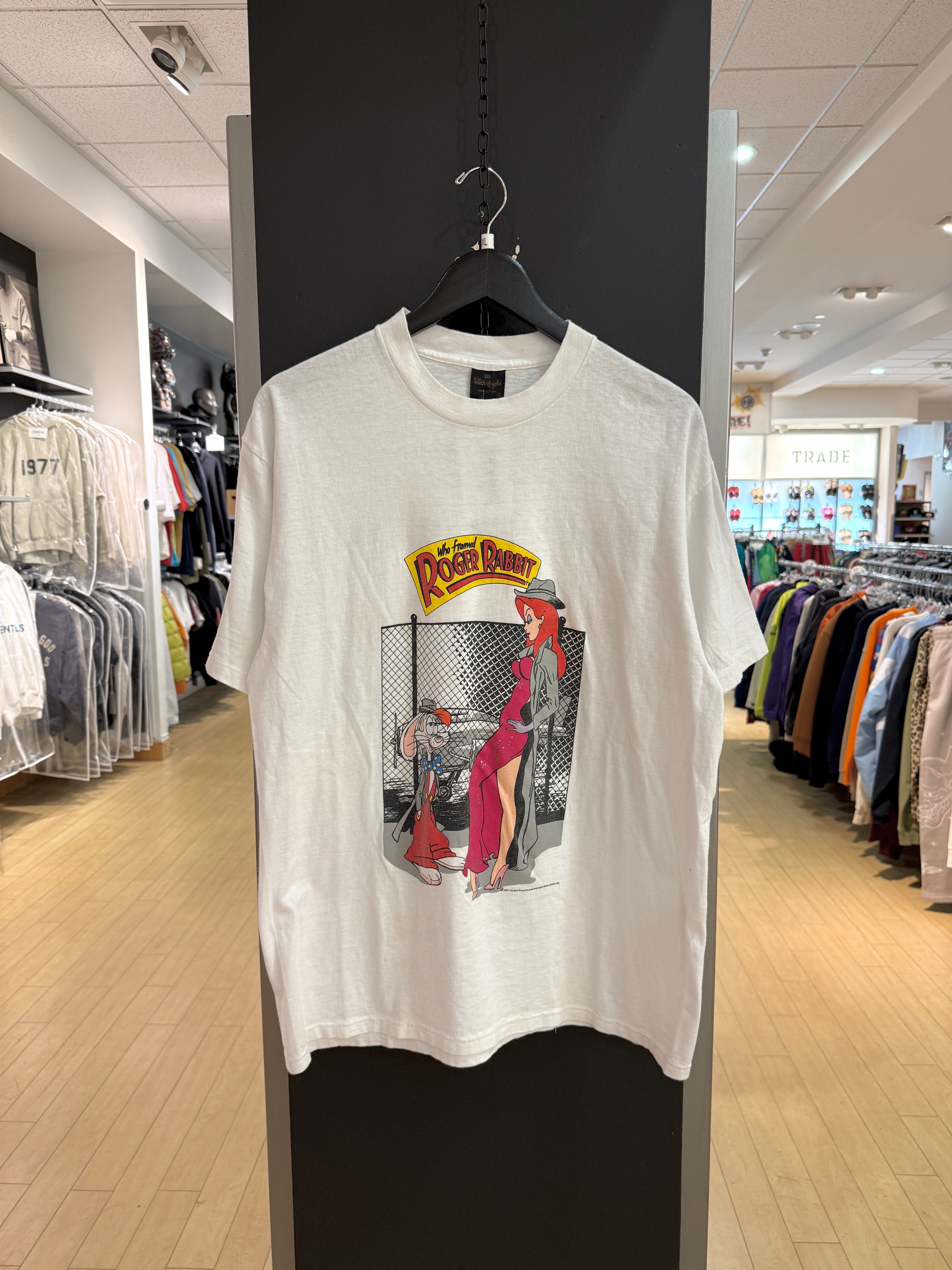 1987 Who Framed Roger Rabbit Touch of Gold Tee Size XL