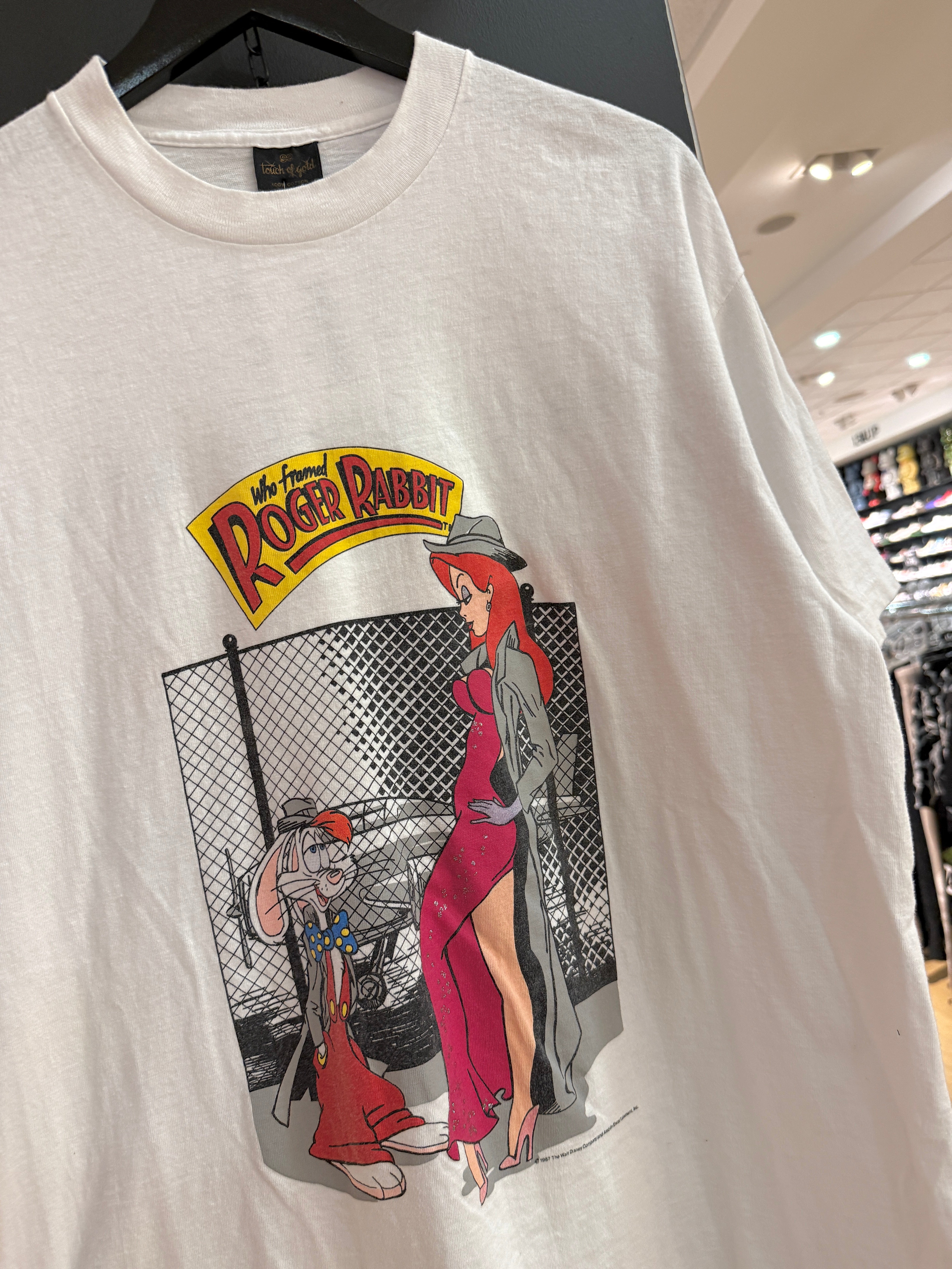 1987 Who Framed Roger Rabbit Touch of Gold Tee Size XL