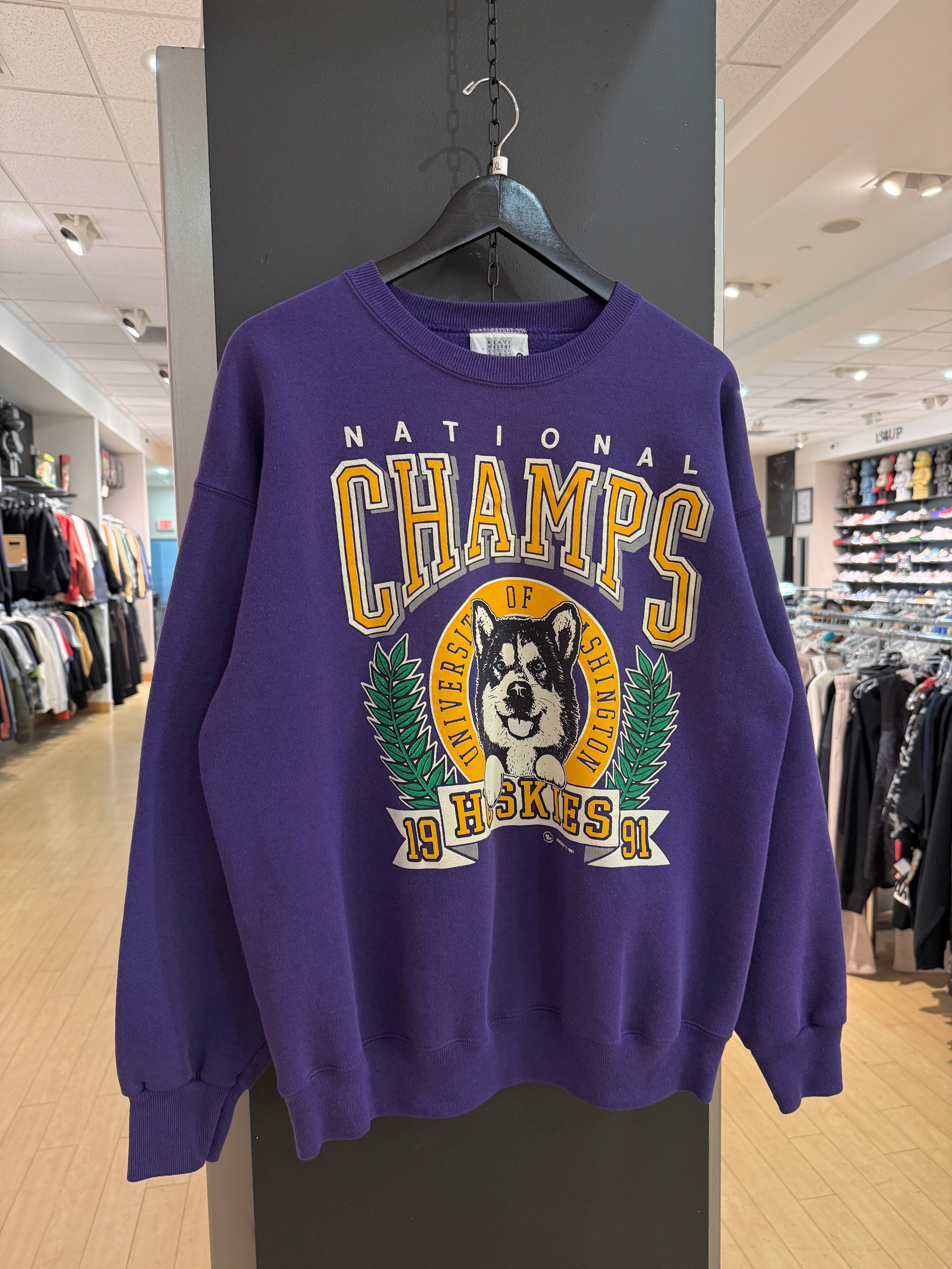 1991 Huskies National Champs Lee Crewneck Size XL