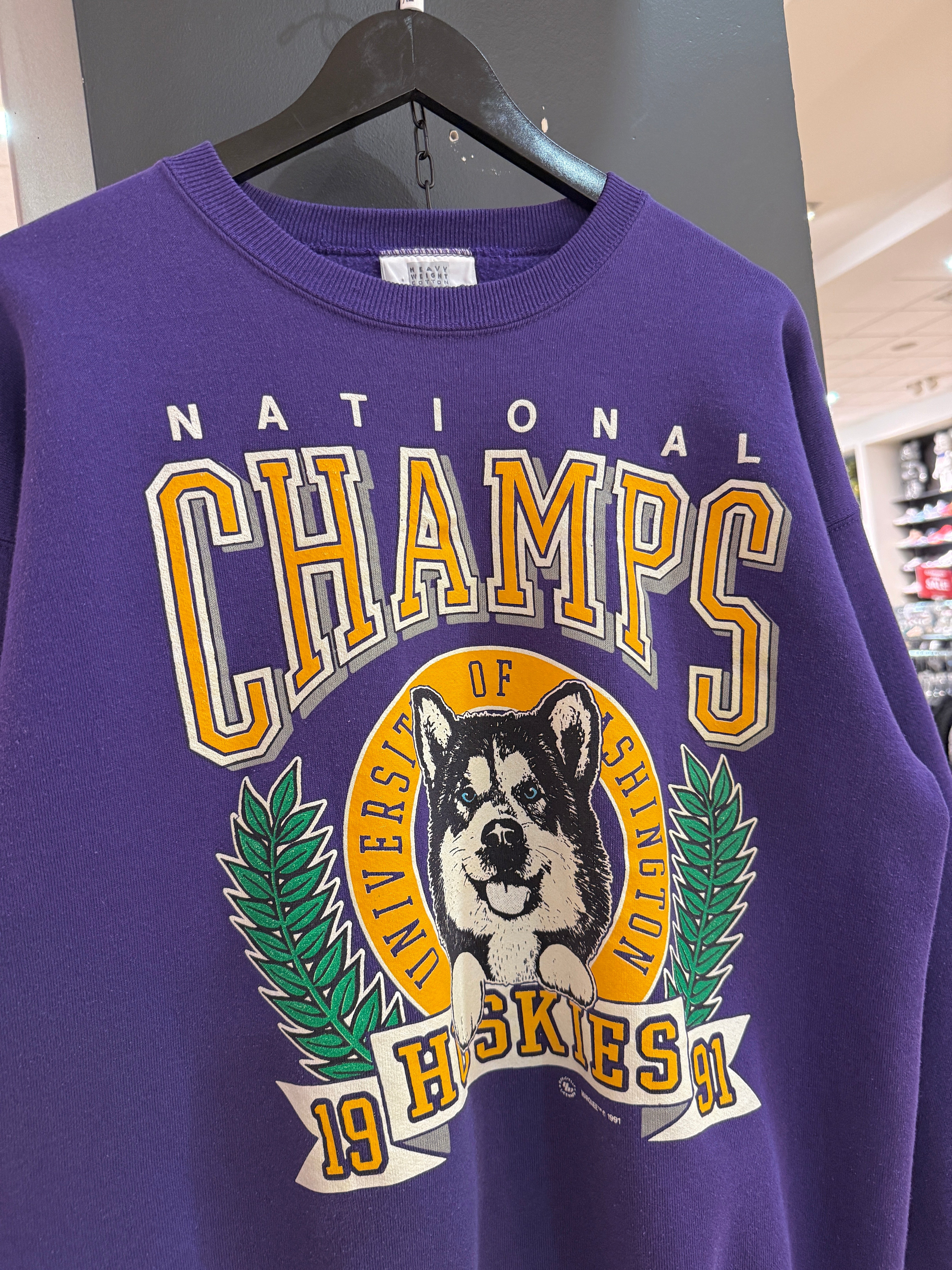 1991 Huskies National Champs Lee Crewneck Size XL