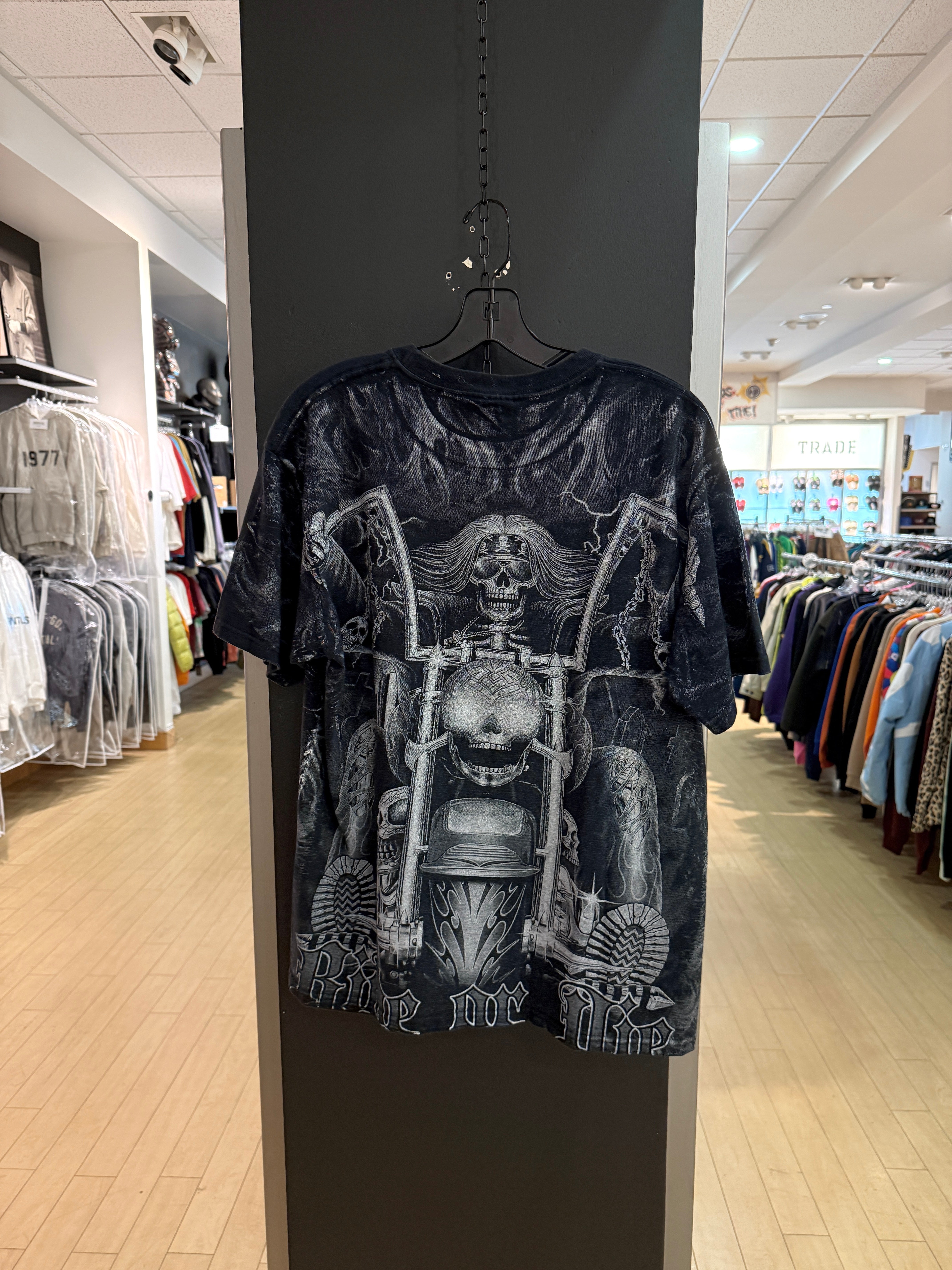 Y2K Ride or Die AOP Gas Station Tee Size L
