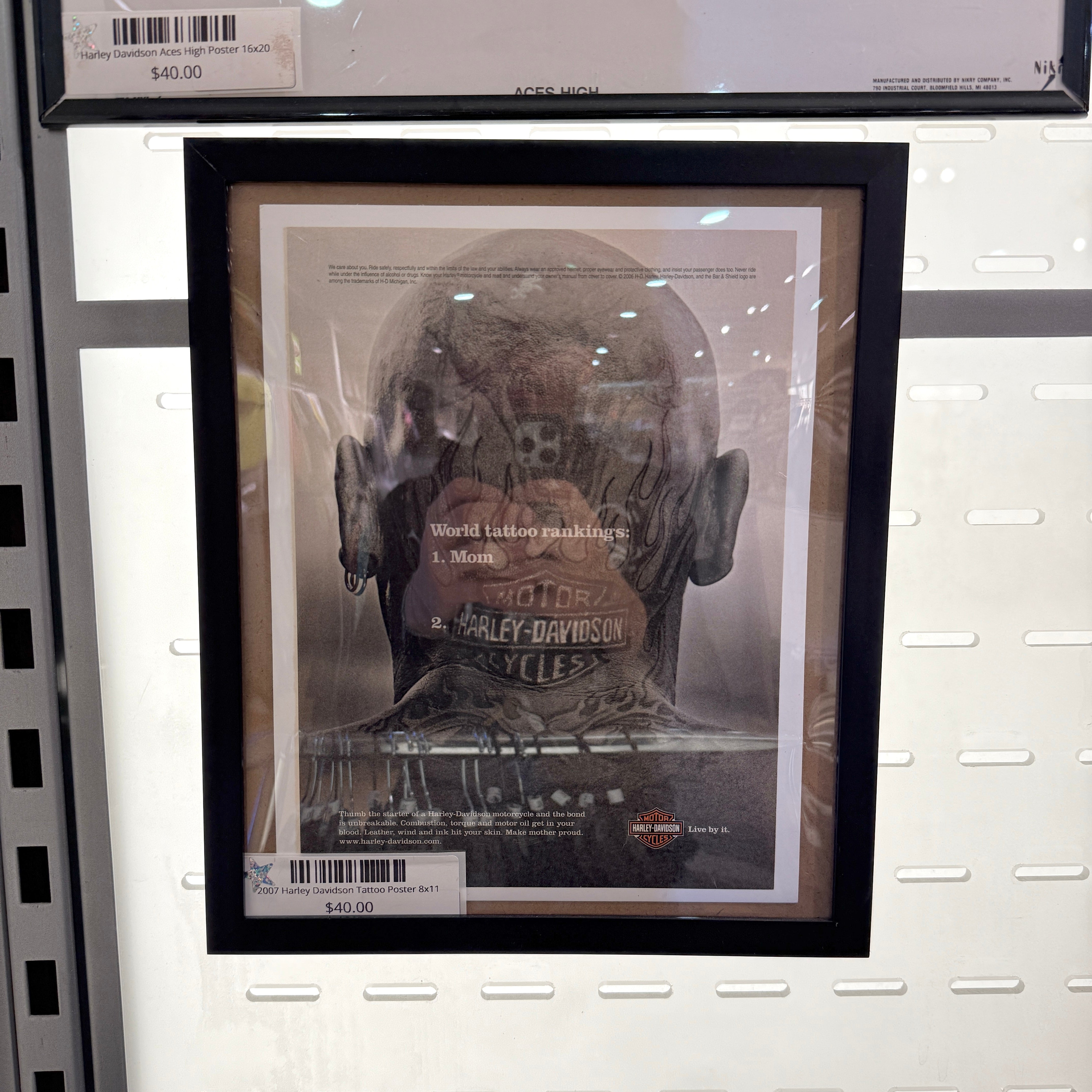 2007 Harley Davidson Tattoo Poster 8x11