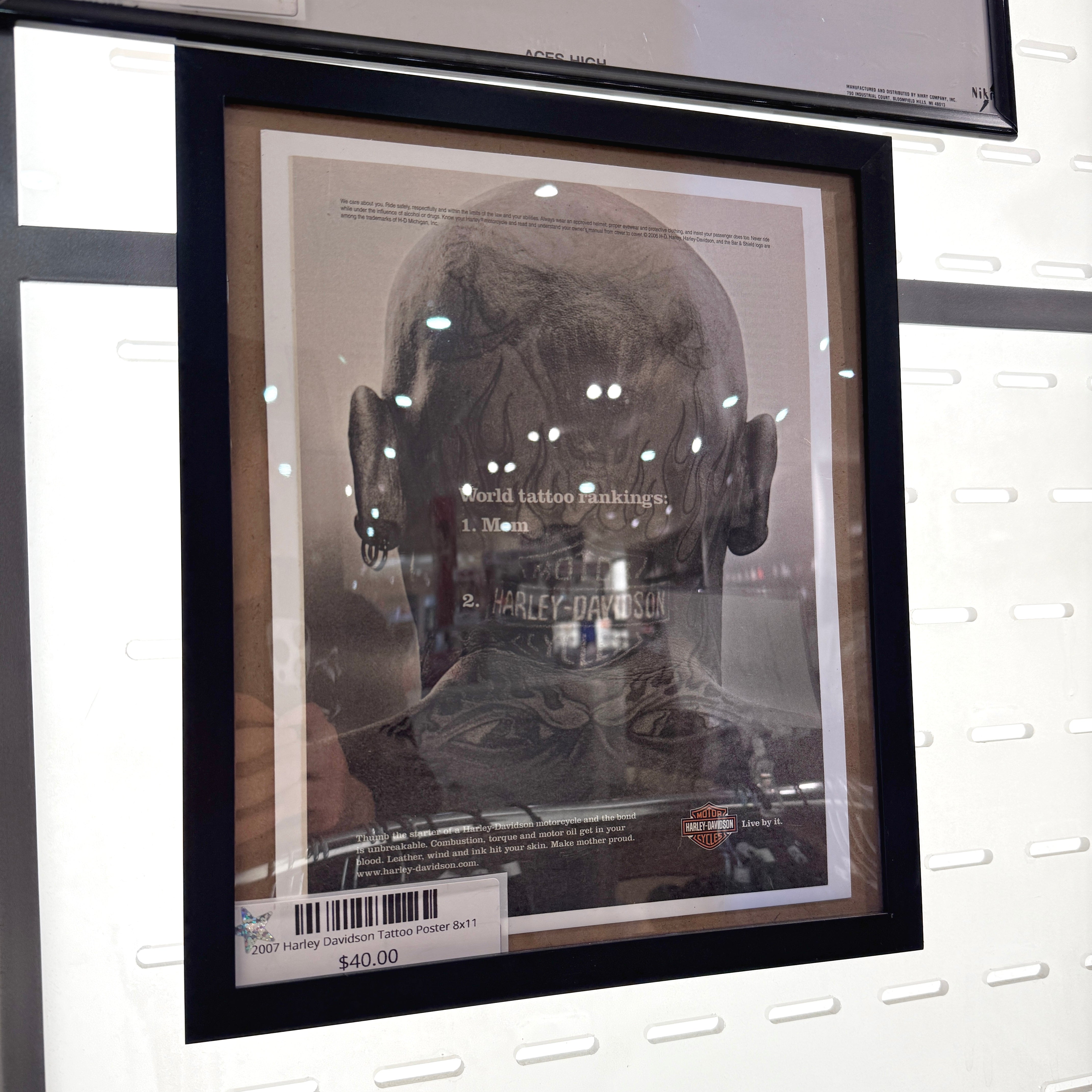 2007 Harley Davidson Tattoo Poster 8x11