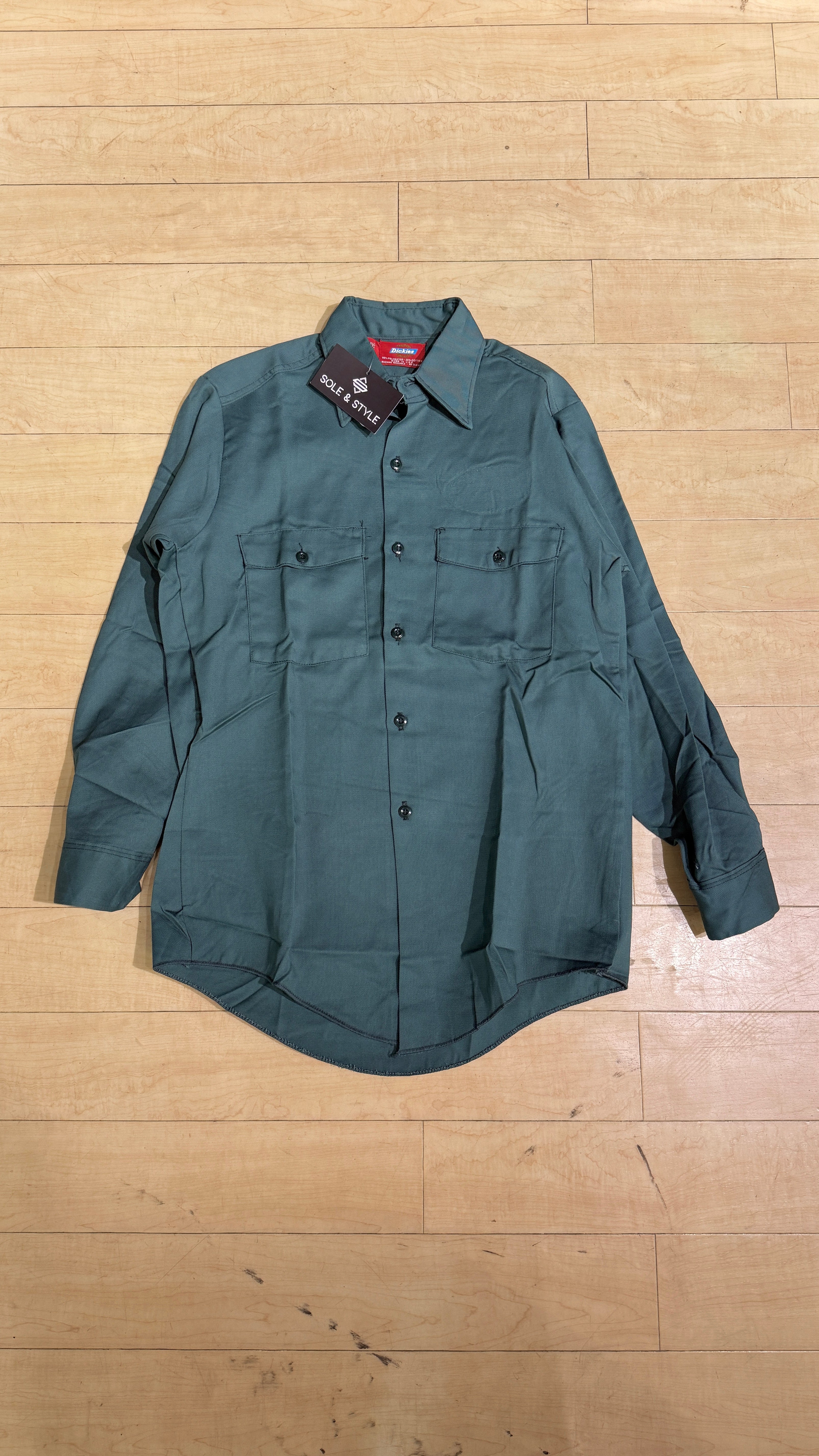 70s Dickies / Blue Rock L/S Mechanic Suit Green Sz Small / 32x29
